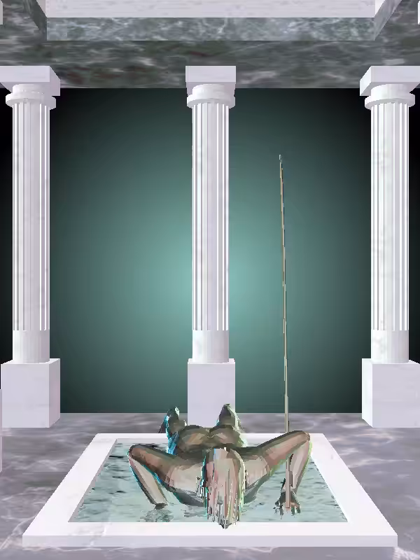 HeavenComputer: The Fragmented Athletic Chatoyant Amazonite Woman #5101