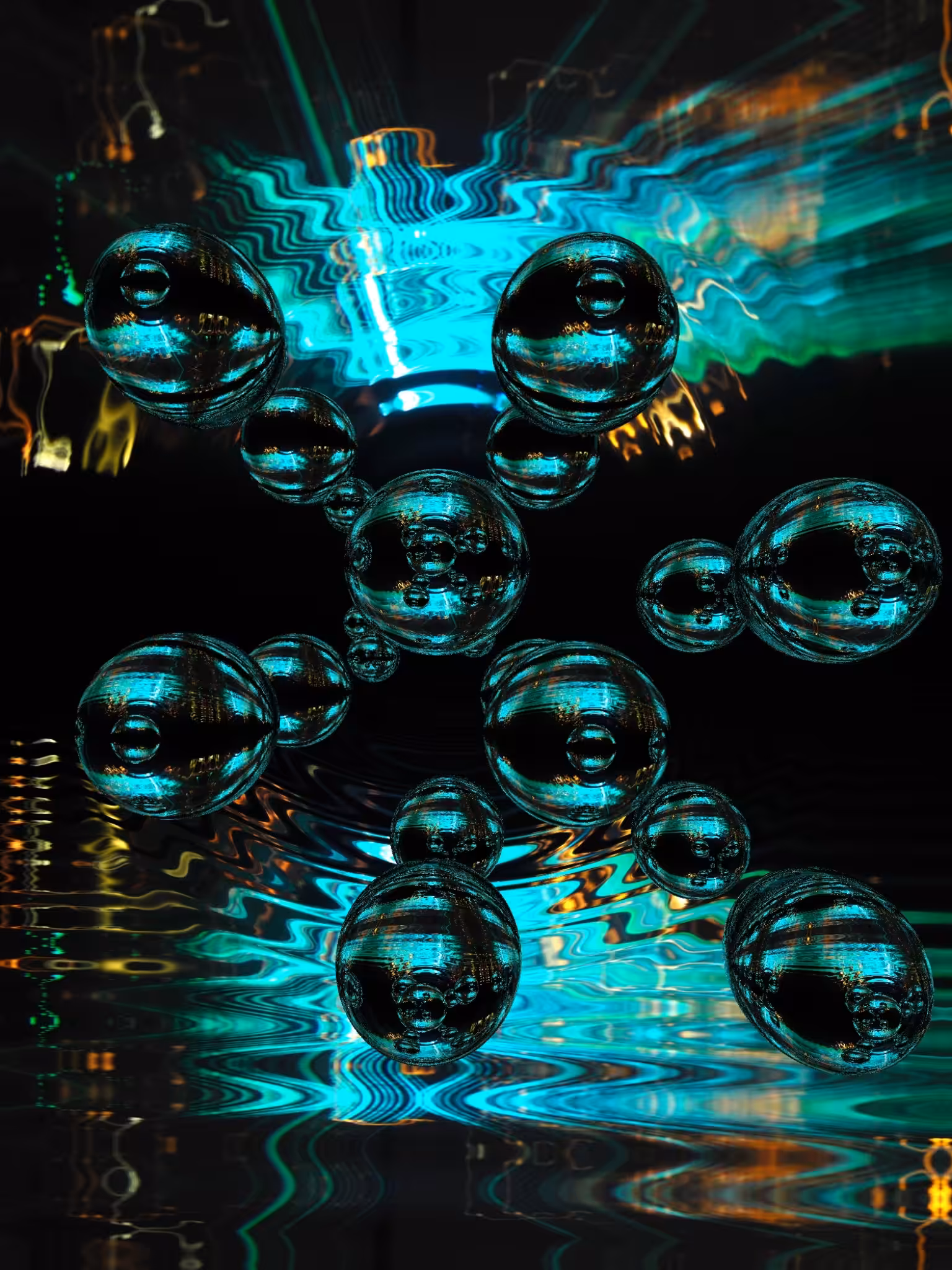 Droplet convergence.