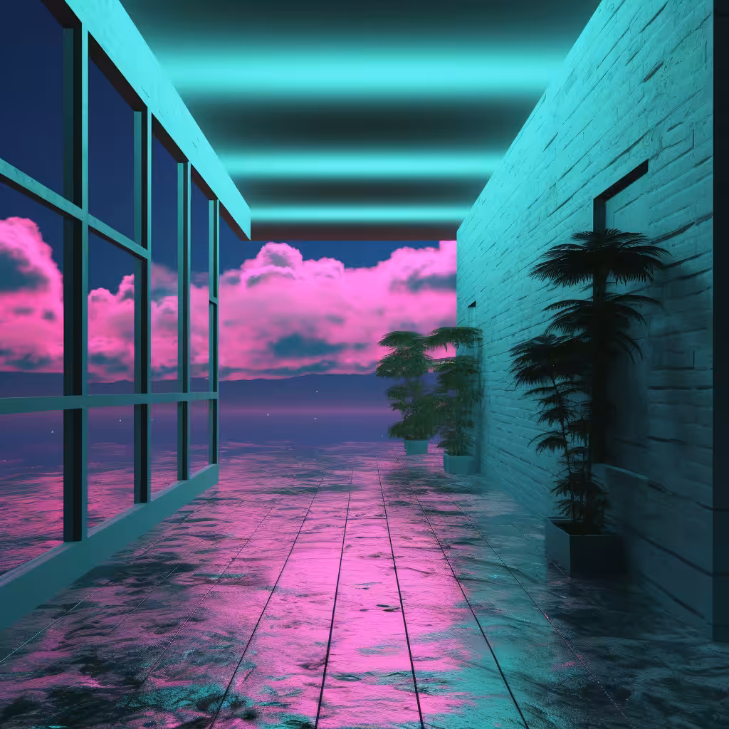 Ethereal Dreamscapes: Vaporwave Visions