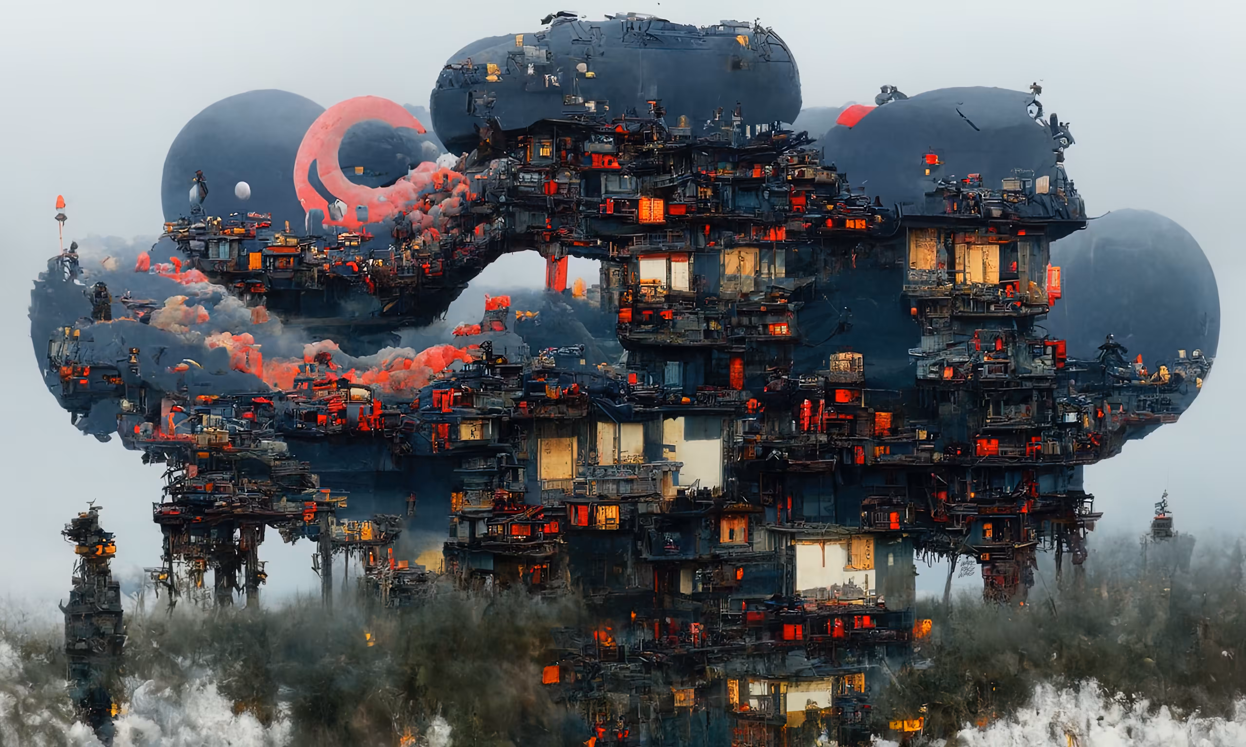 Diffused Arch: Floating Buildings 05