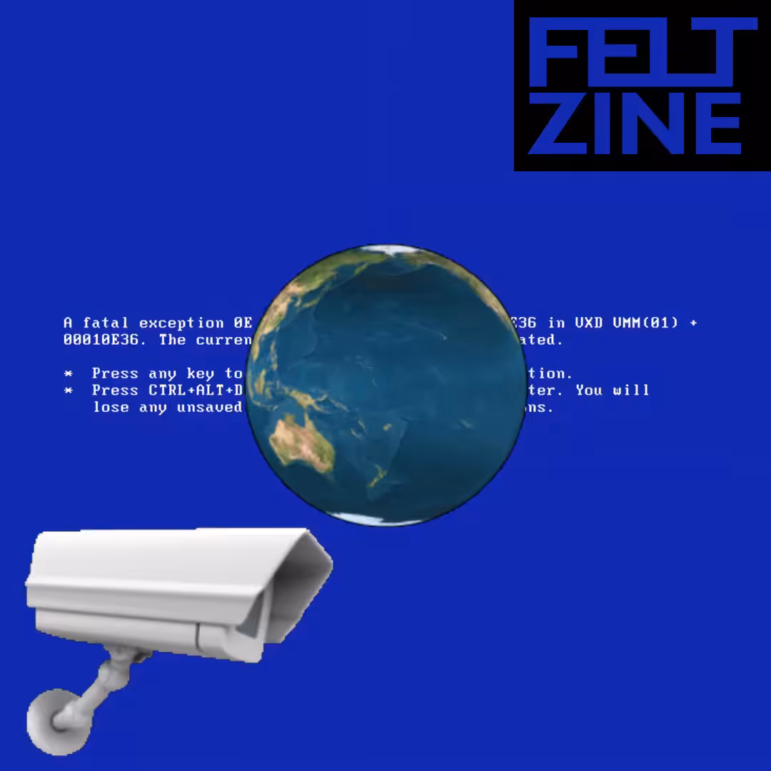 Canvas by Felt Zine: Canvas #62: blue screen. — watching. — global lockdown. — black box logo. — dreamscape