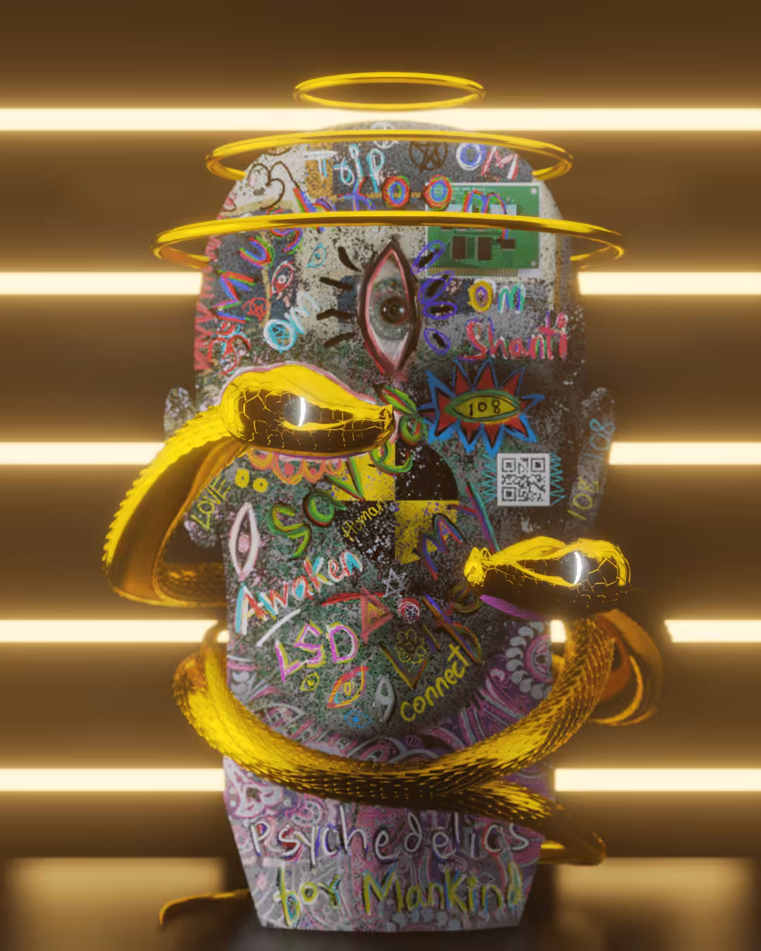 The Golden Snake Head