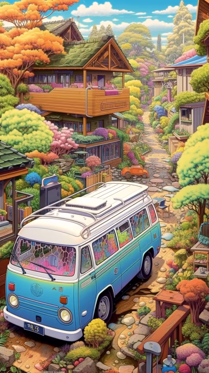 Happy American Suburban street 