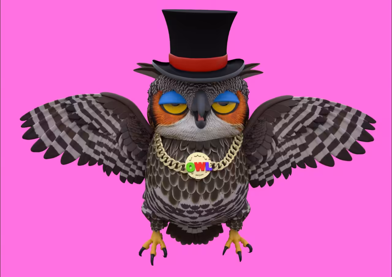 3D Moon Owls # 7