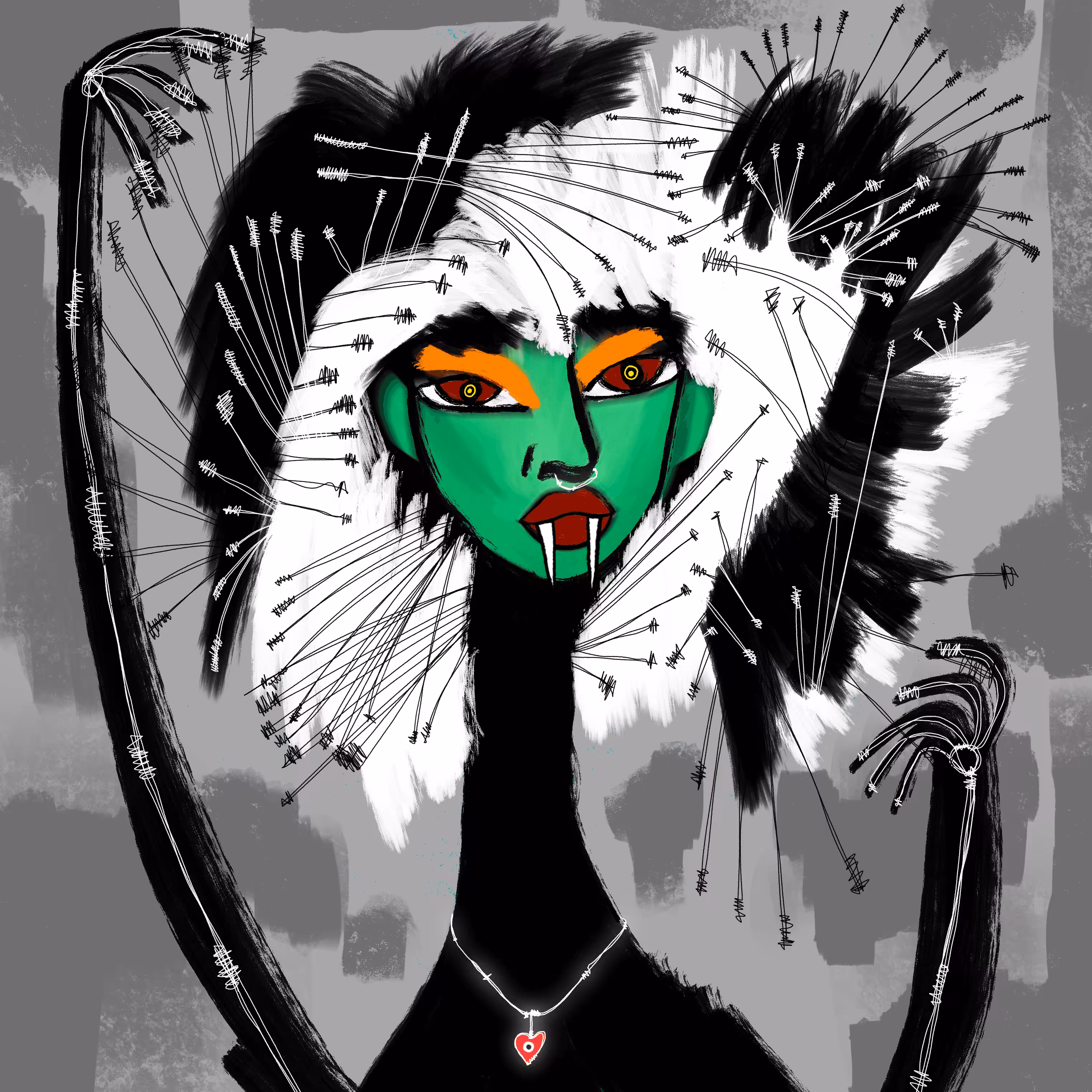 Altered Long Neckie Ladies