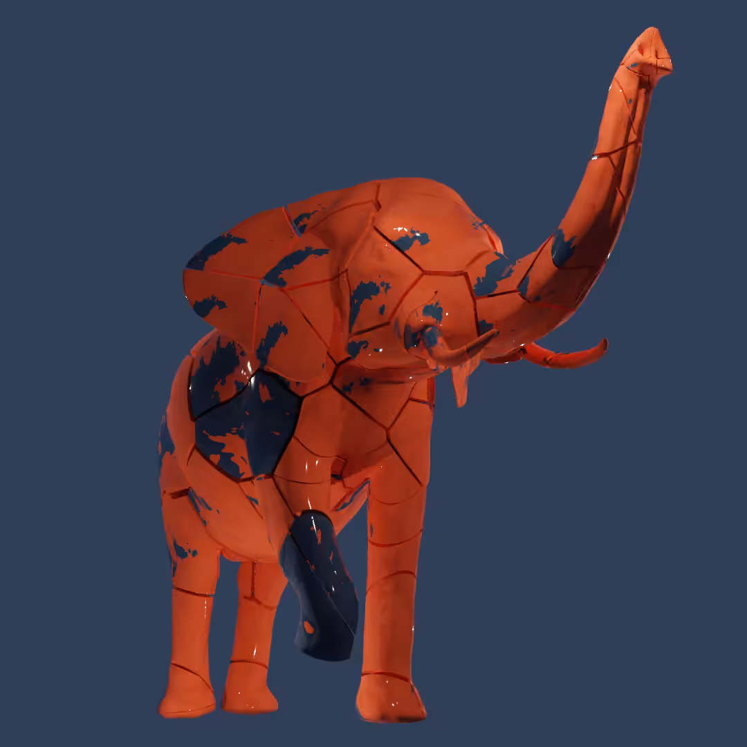 3D Elephant Fractured