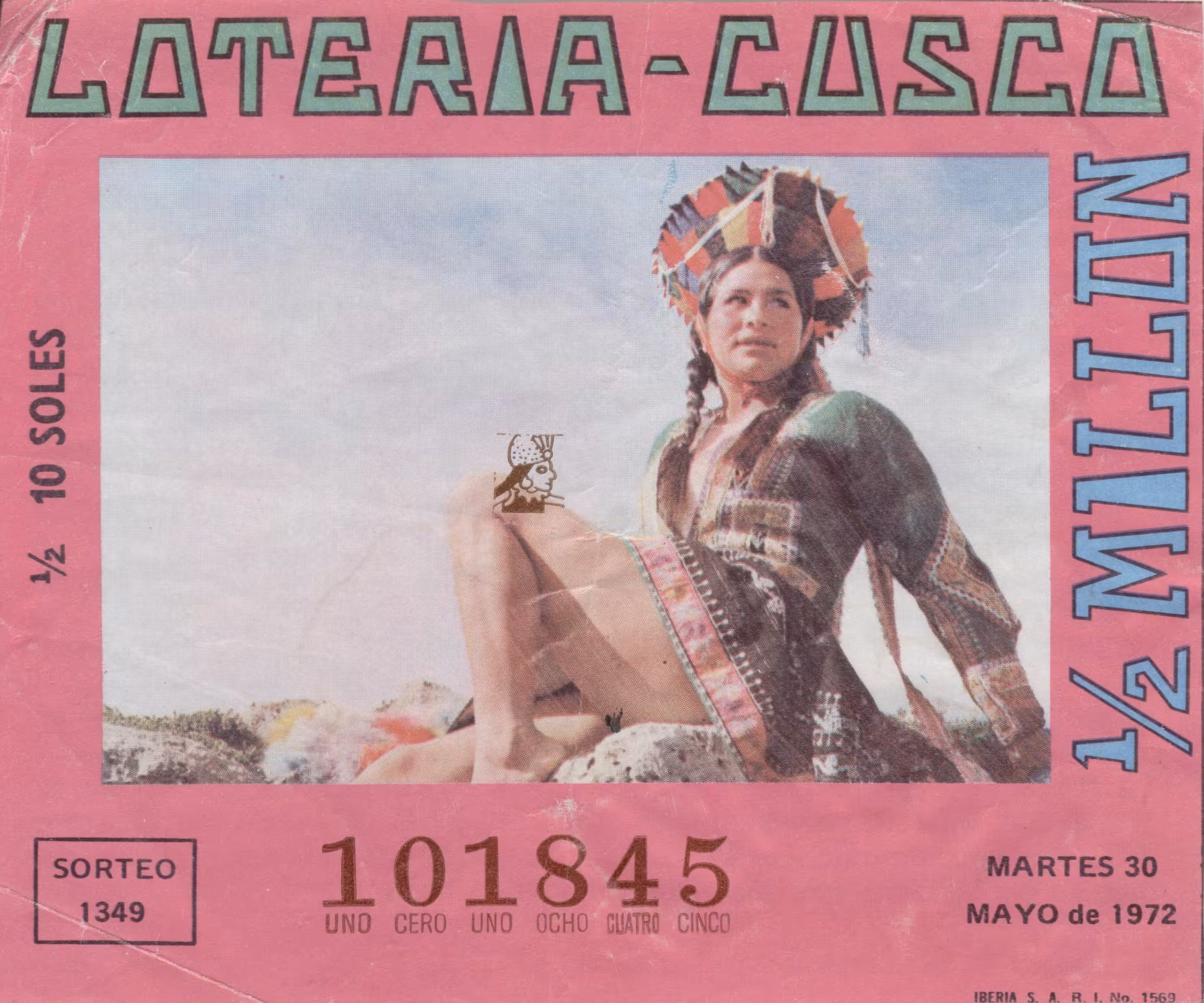 Peru lottery ticket 1972
