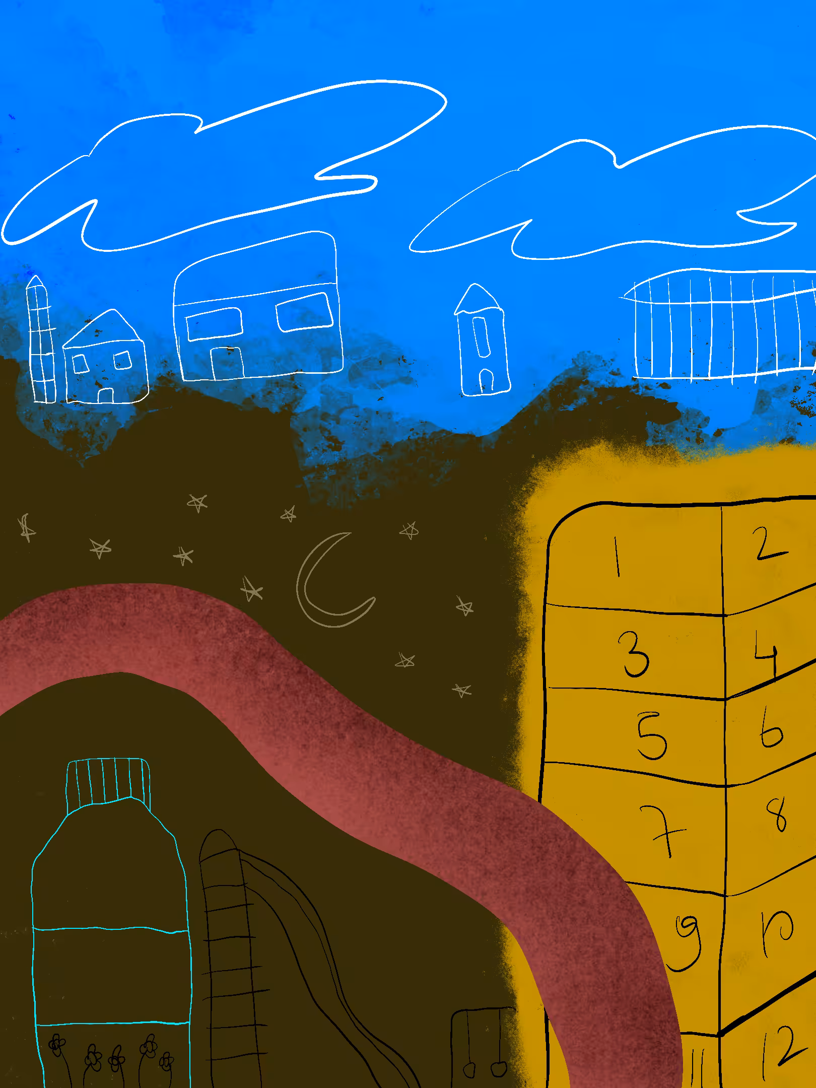 Amusement park and fatigue.