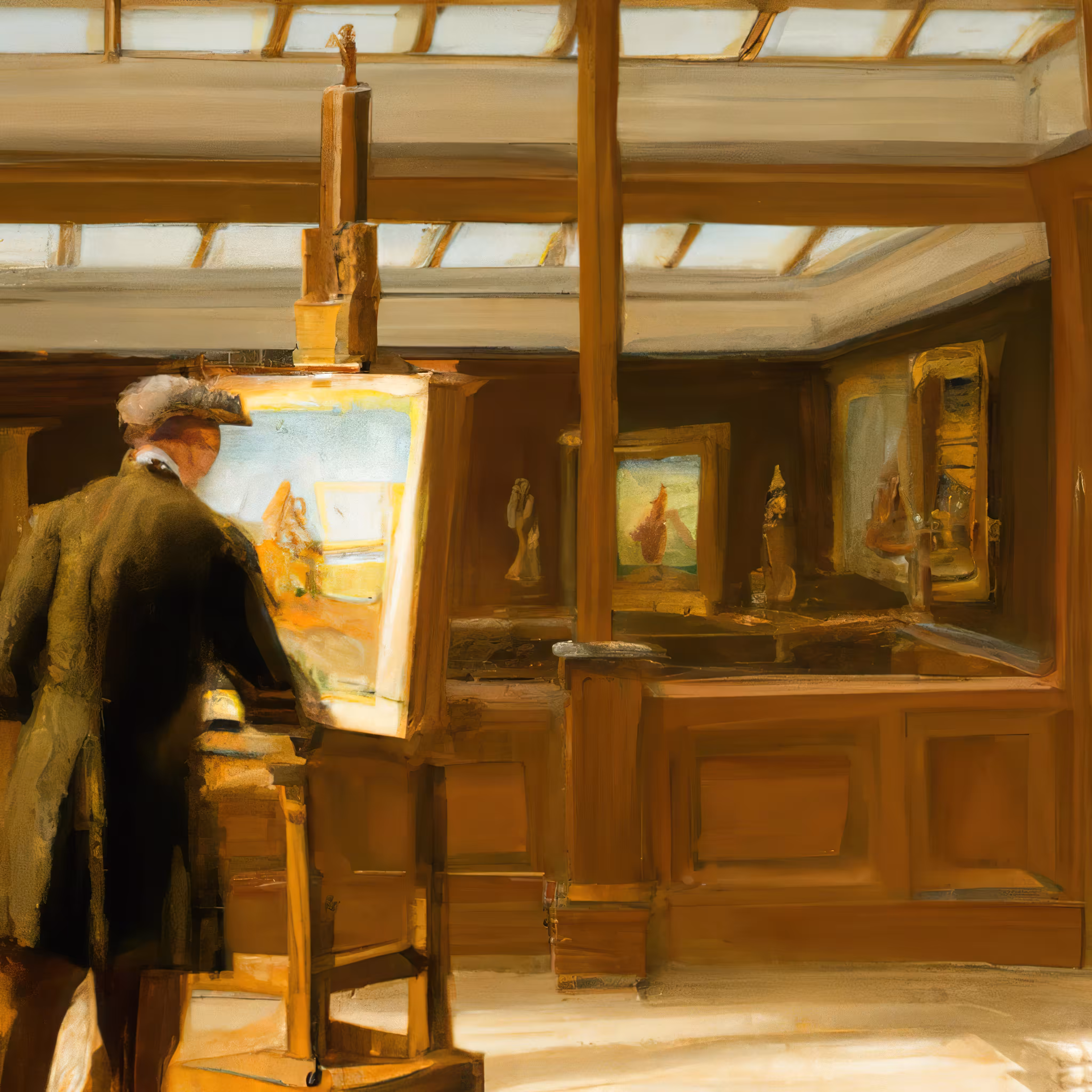The Gallery Copyist; or, The Further Away I Get, The More Clearly I Can See