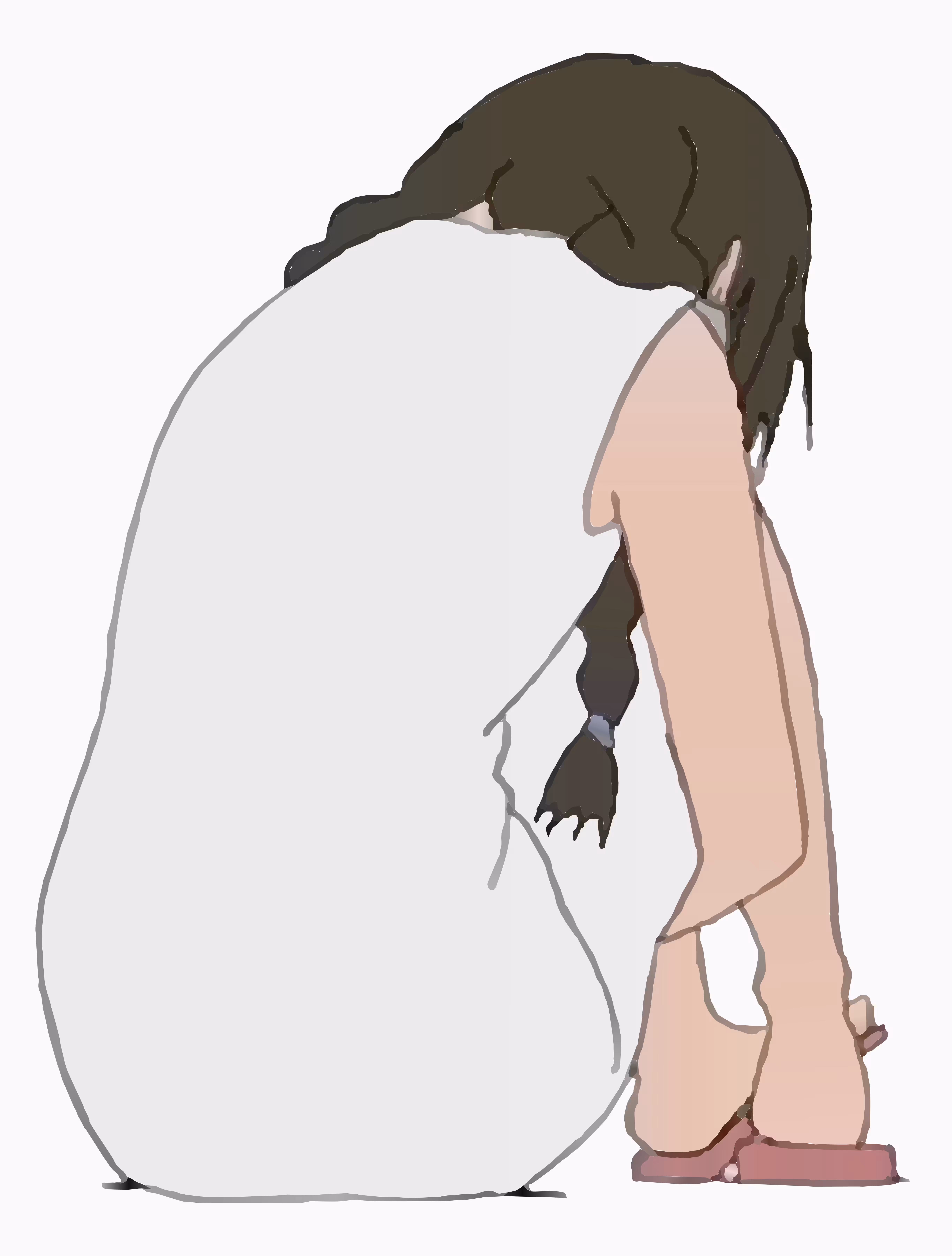 from behind; I think about it