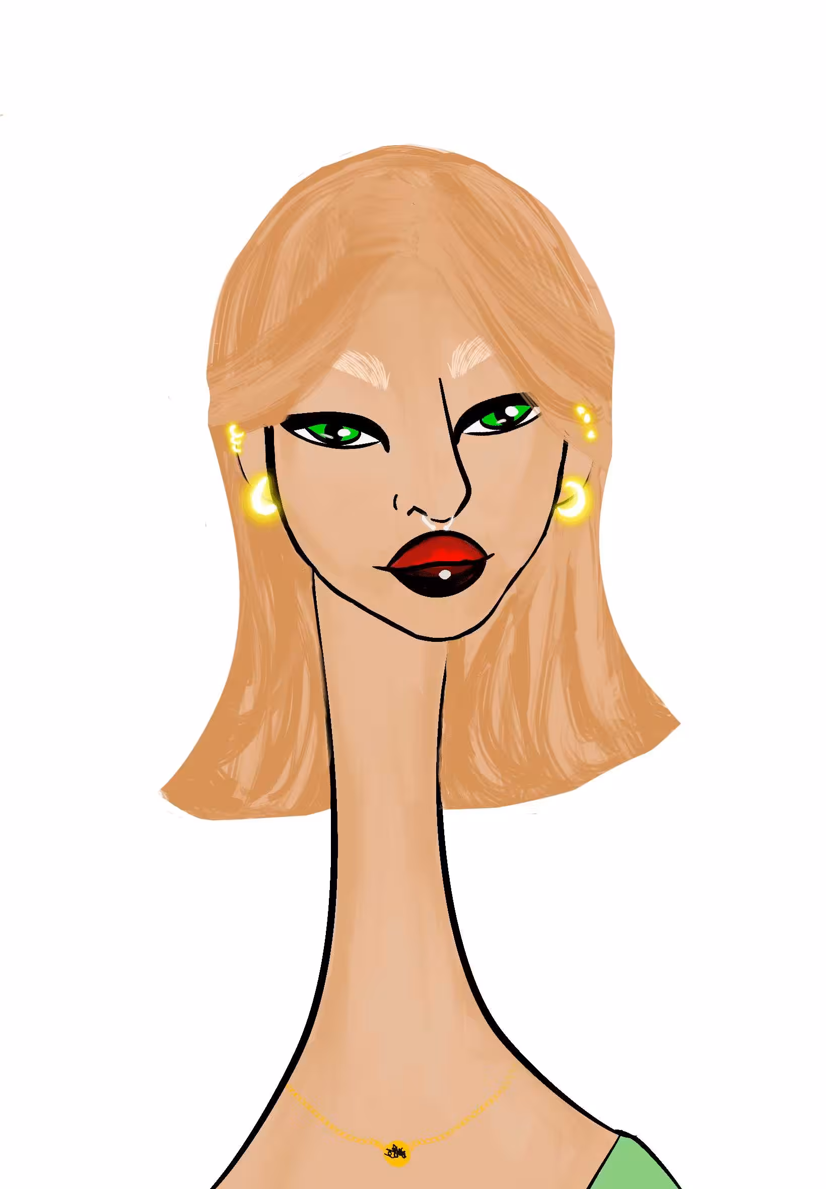 Long Neckie Lady #1150