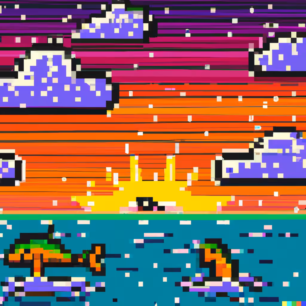orange dolphin landscapes