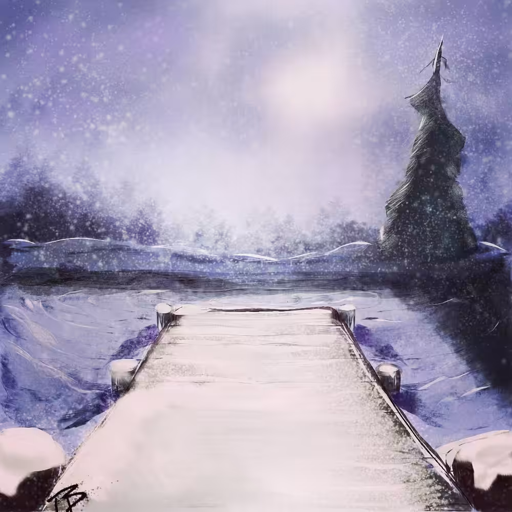 "Snow on the dock"