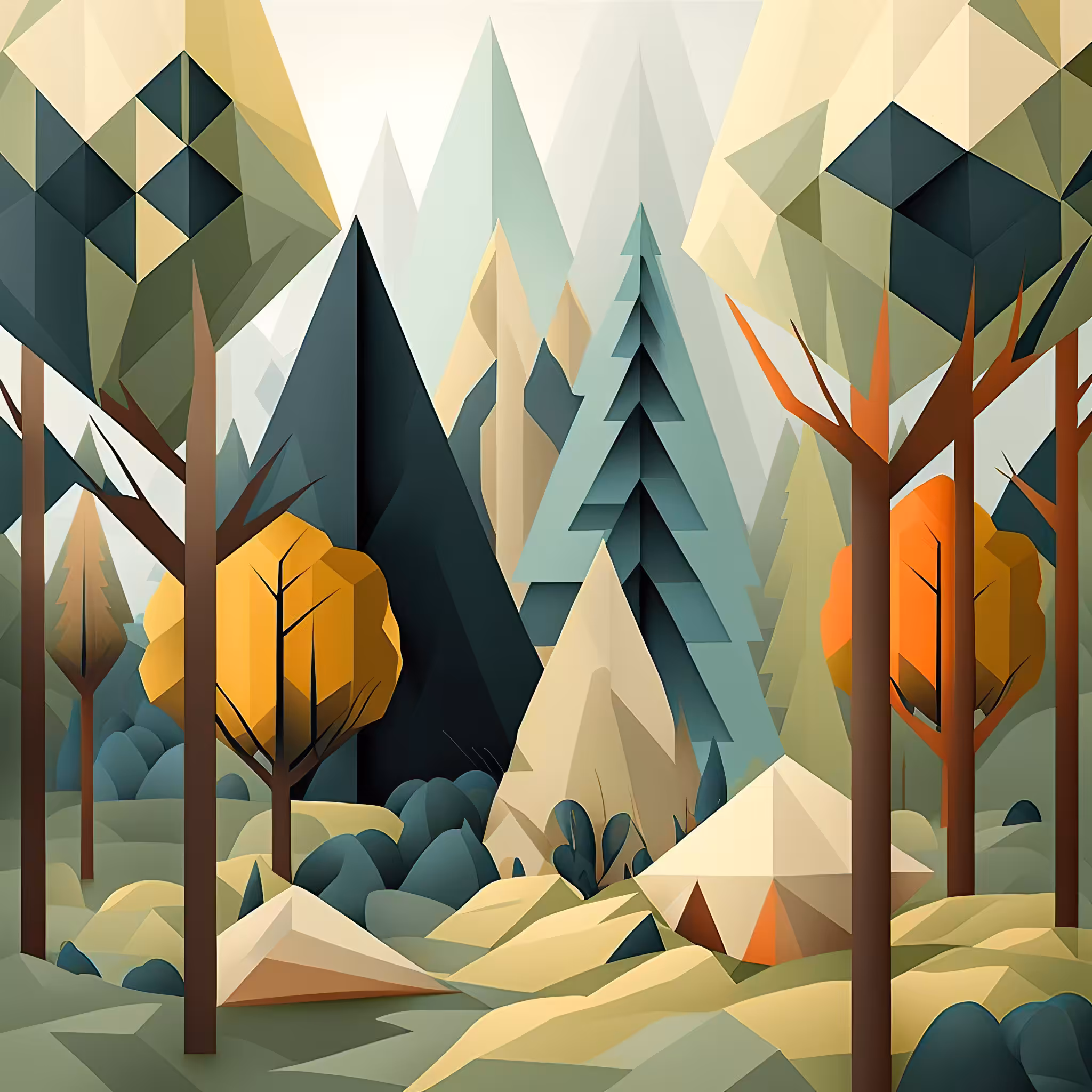 Beauty of the Minimalist Forest #1