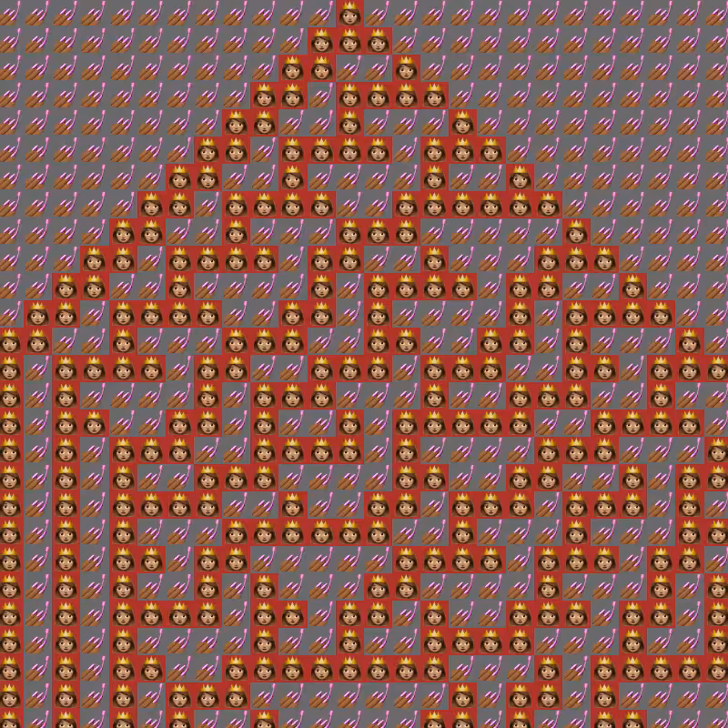 Elementary Cellular Emoji Automata #120