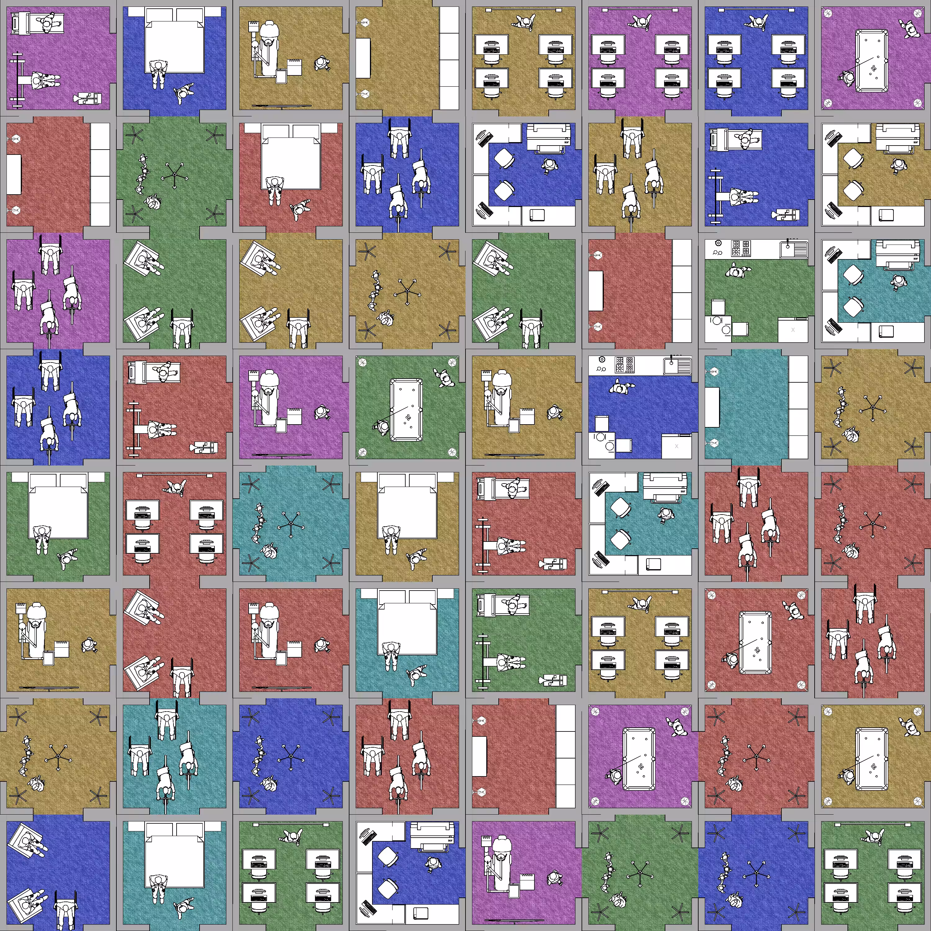 Harlequin block building #40