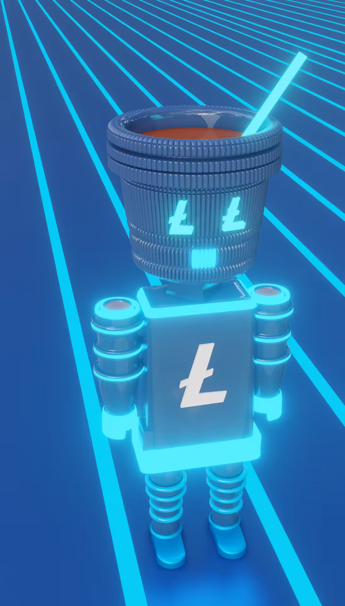 Litecoin Coffee Mascot