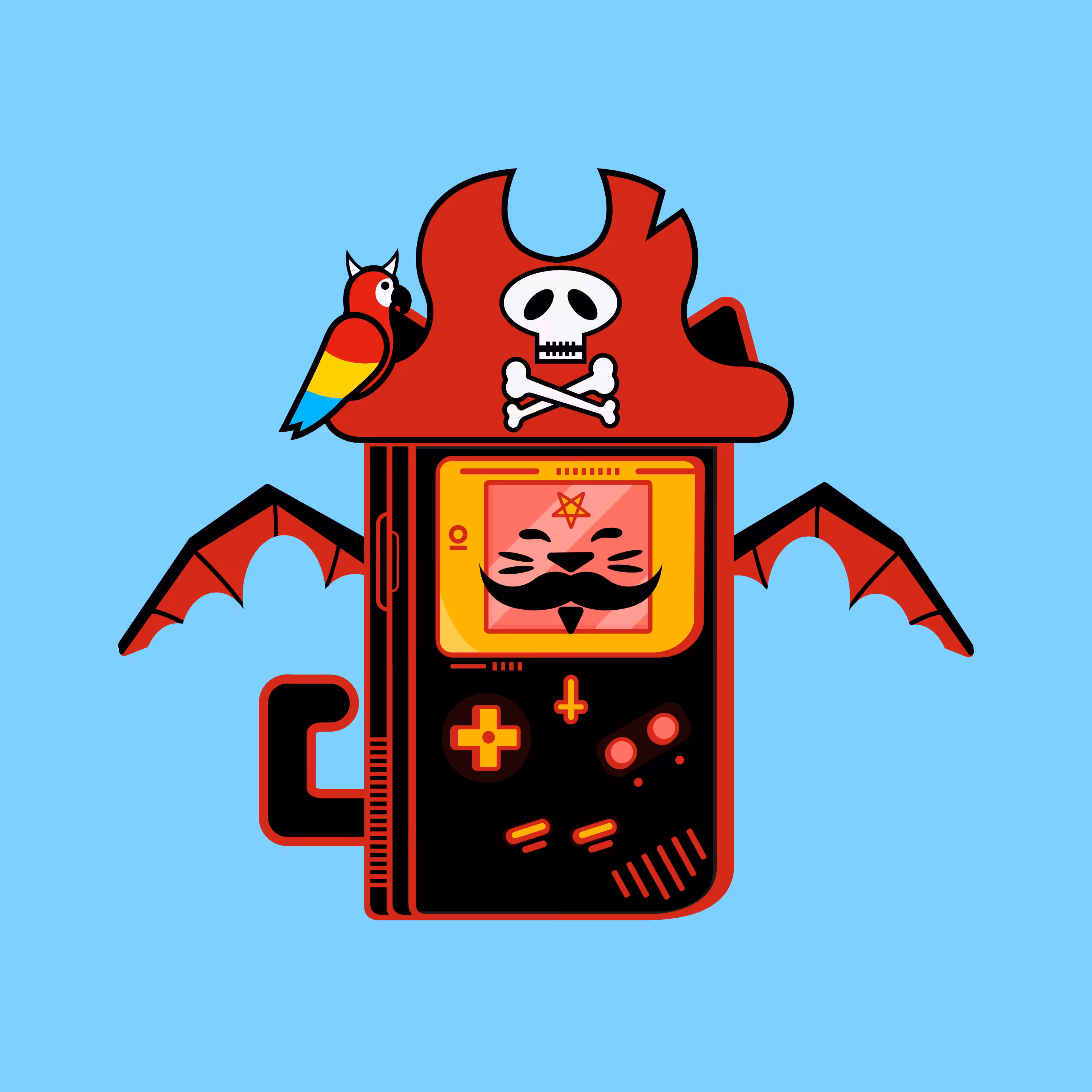 NFT GameBoiz: Demon Cat Pirate Boi