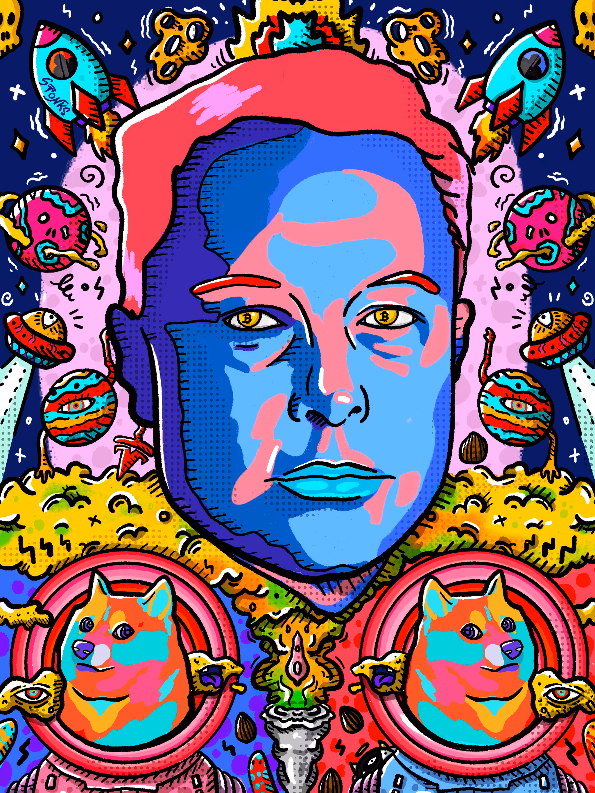 Elon Musk & SpaceDoge #1 1/1