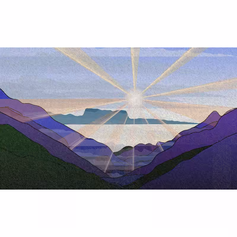 Sunrise over a Mountain Lake #2