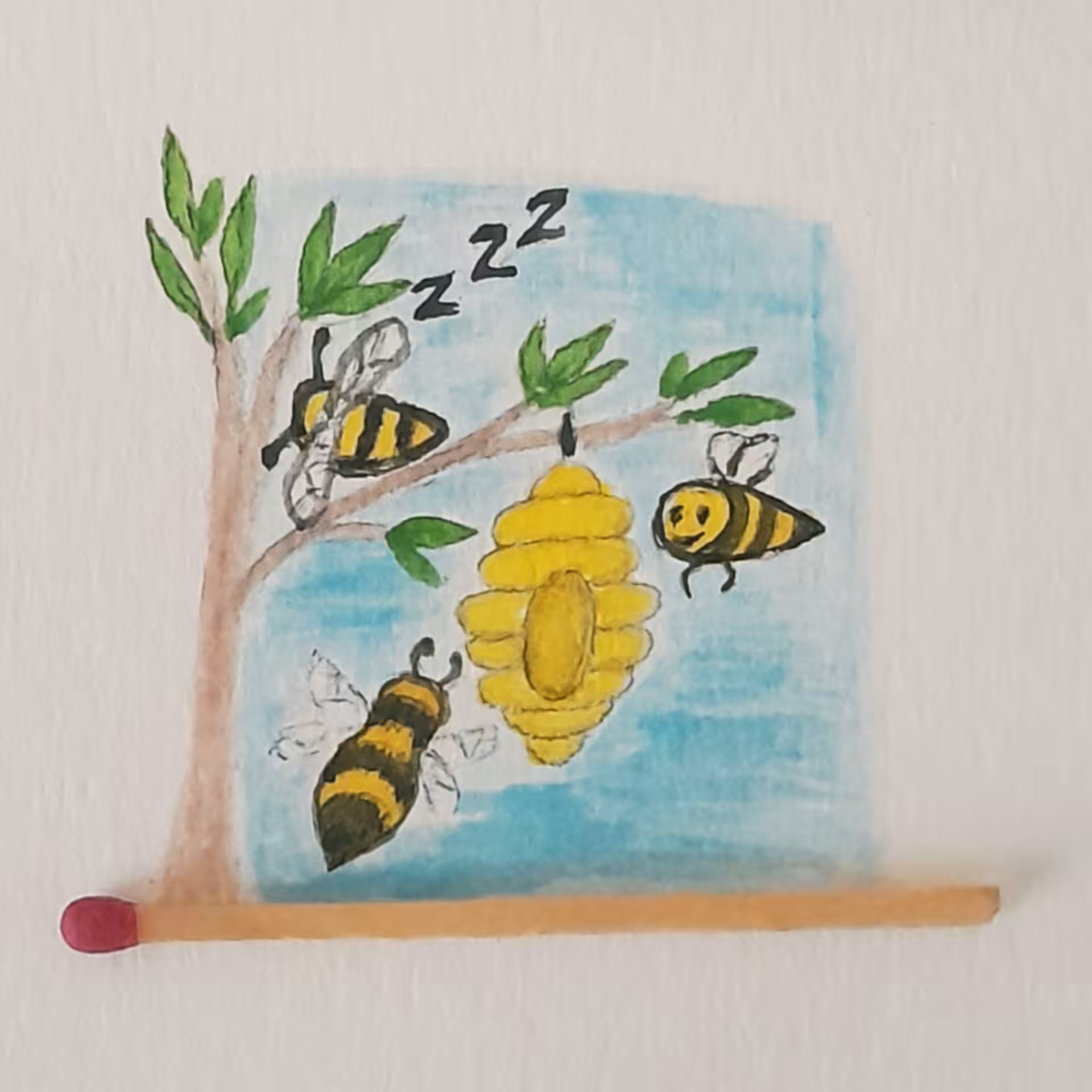  Matchstick: Honey bee 5