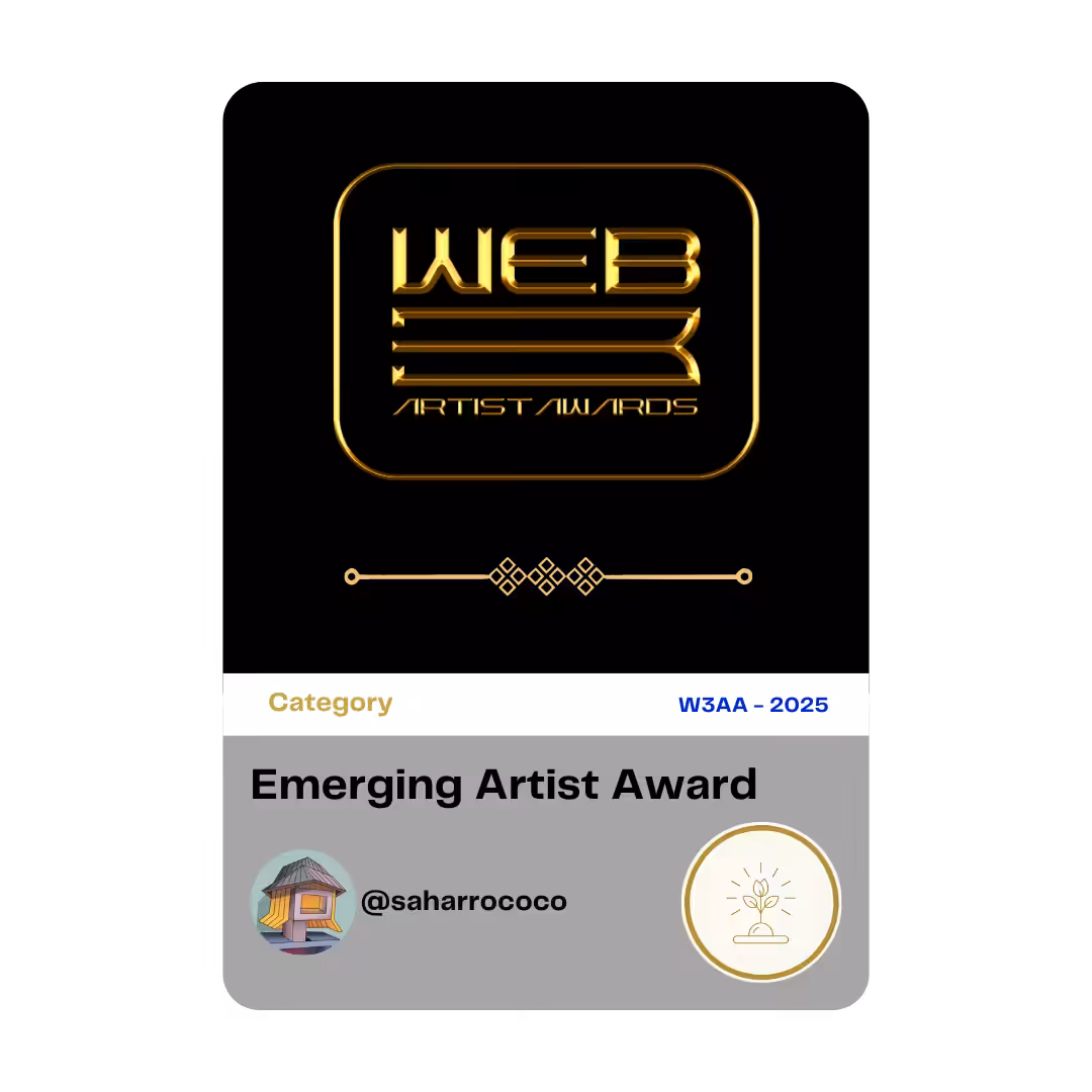 Award 29 - Emerging Artist - @saharrococo