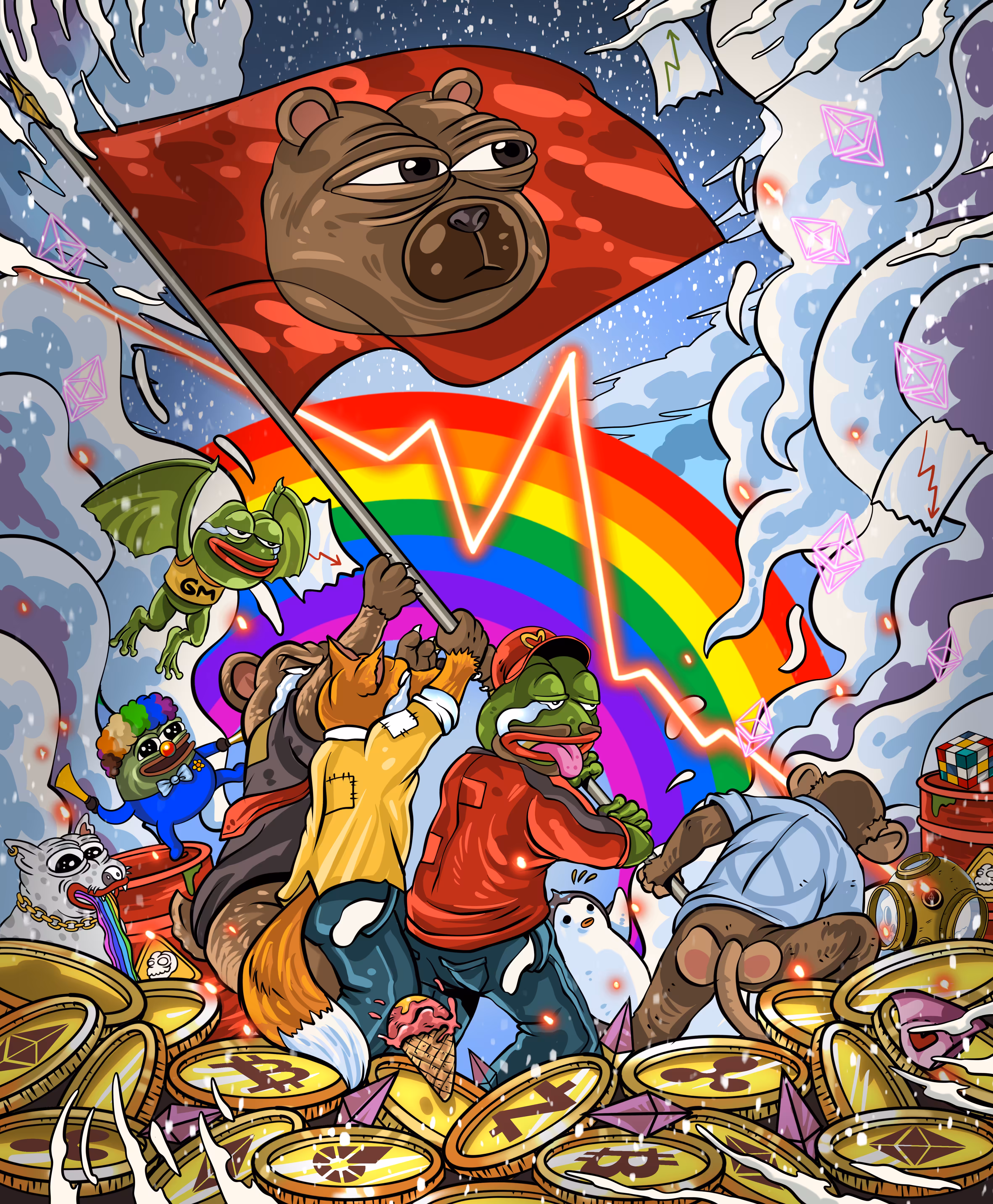 🐸 Raising the bear flag on crypto world 🐸