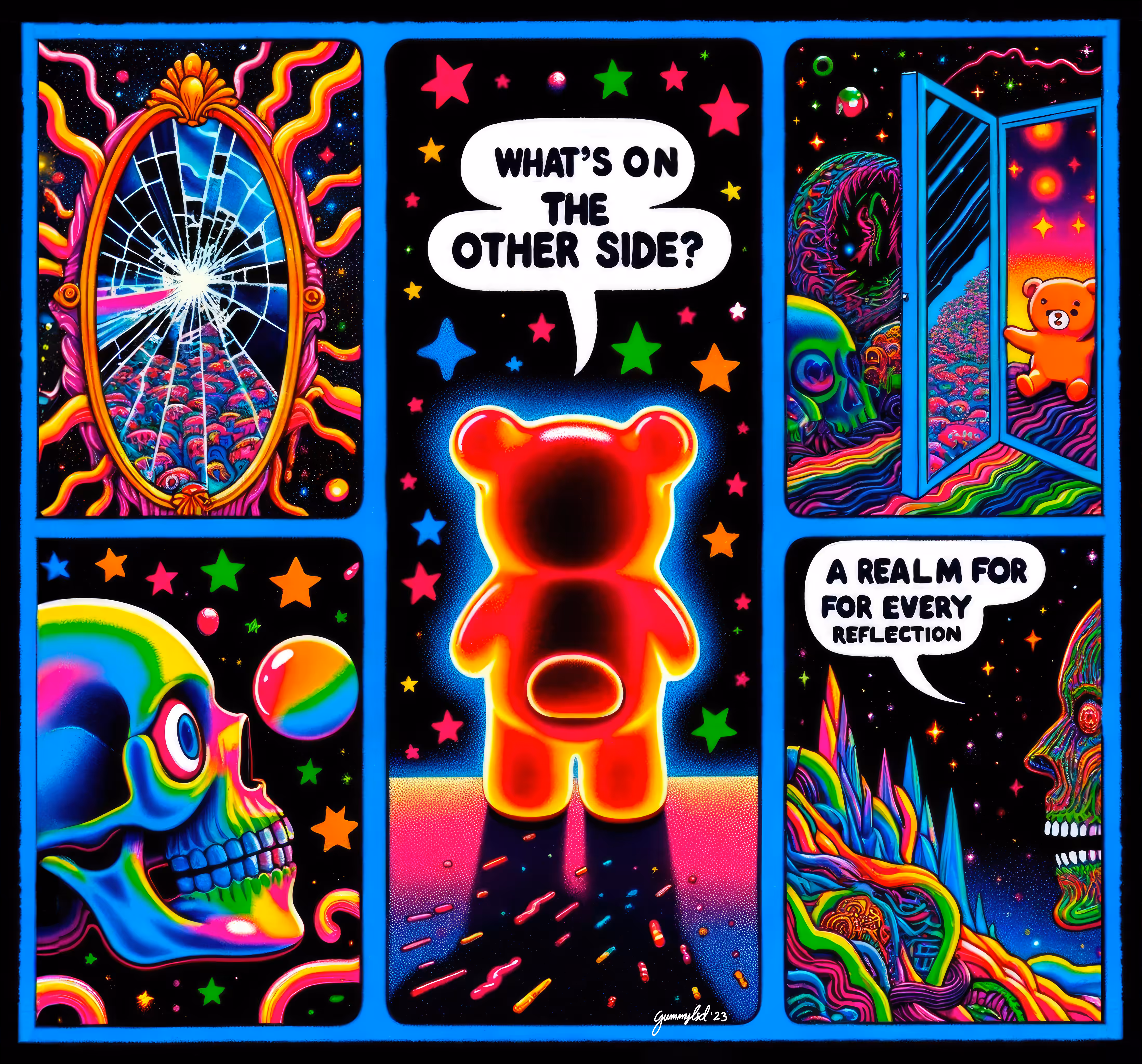 Ai Bear Art from GummyLSD: Other Side: LSDGB Comic #24