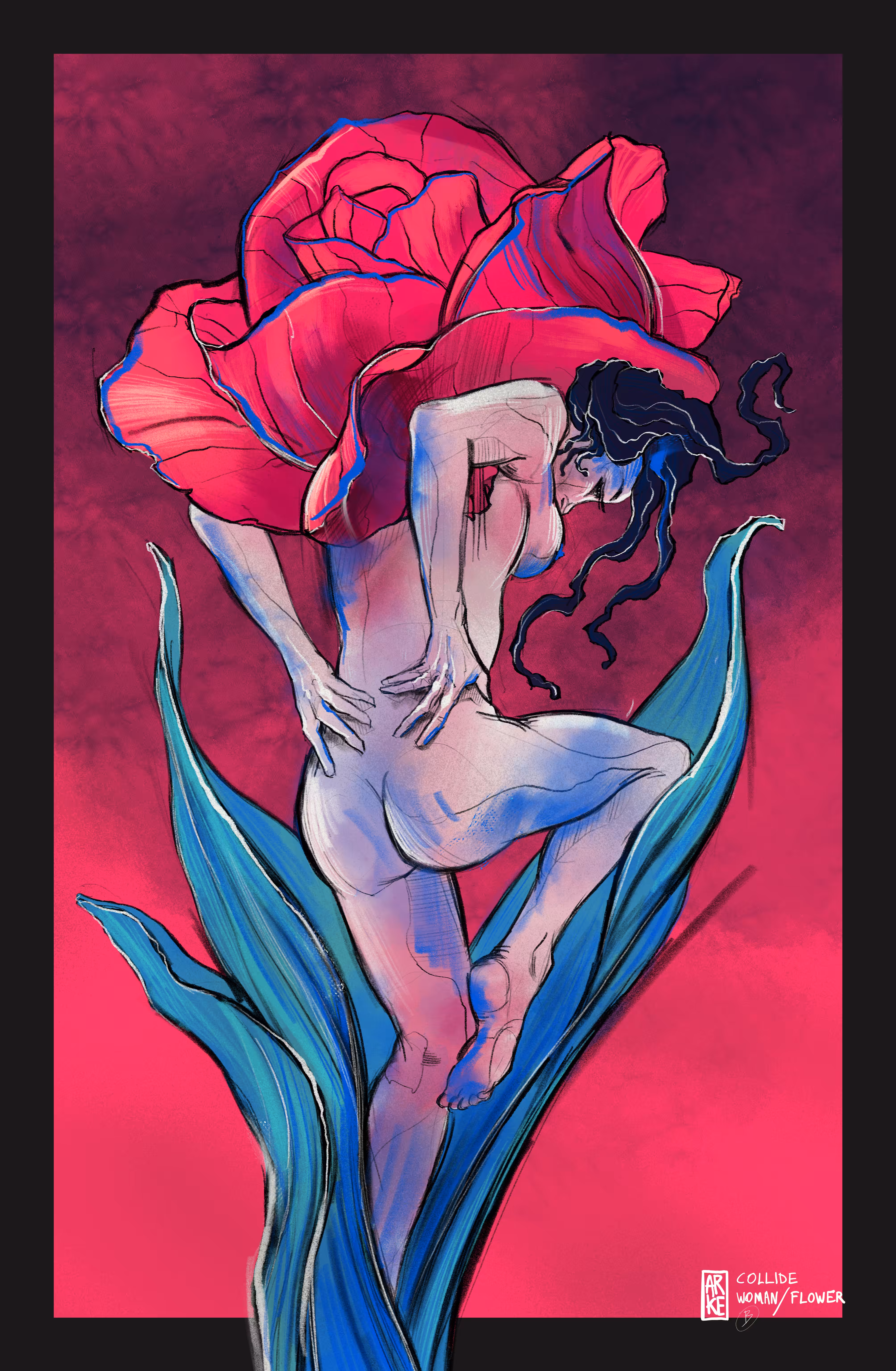 COLLIDE by Arke - Woman / Flower - B