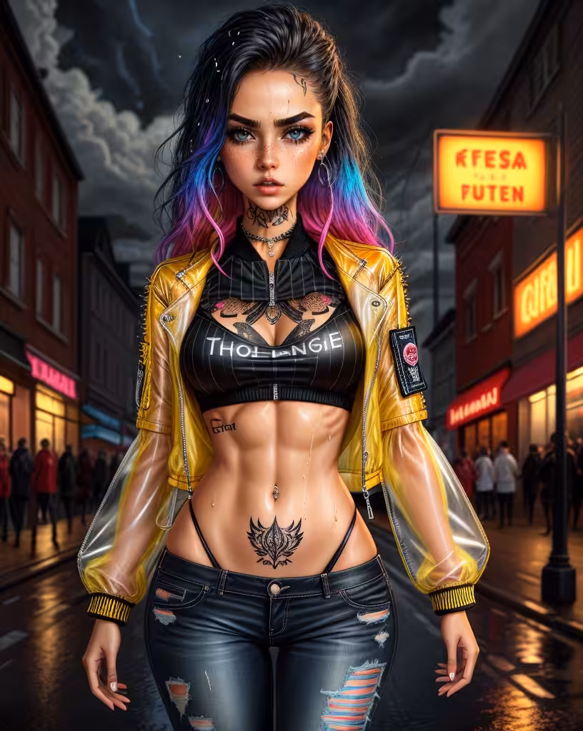 On the streets of cyberpunk