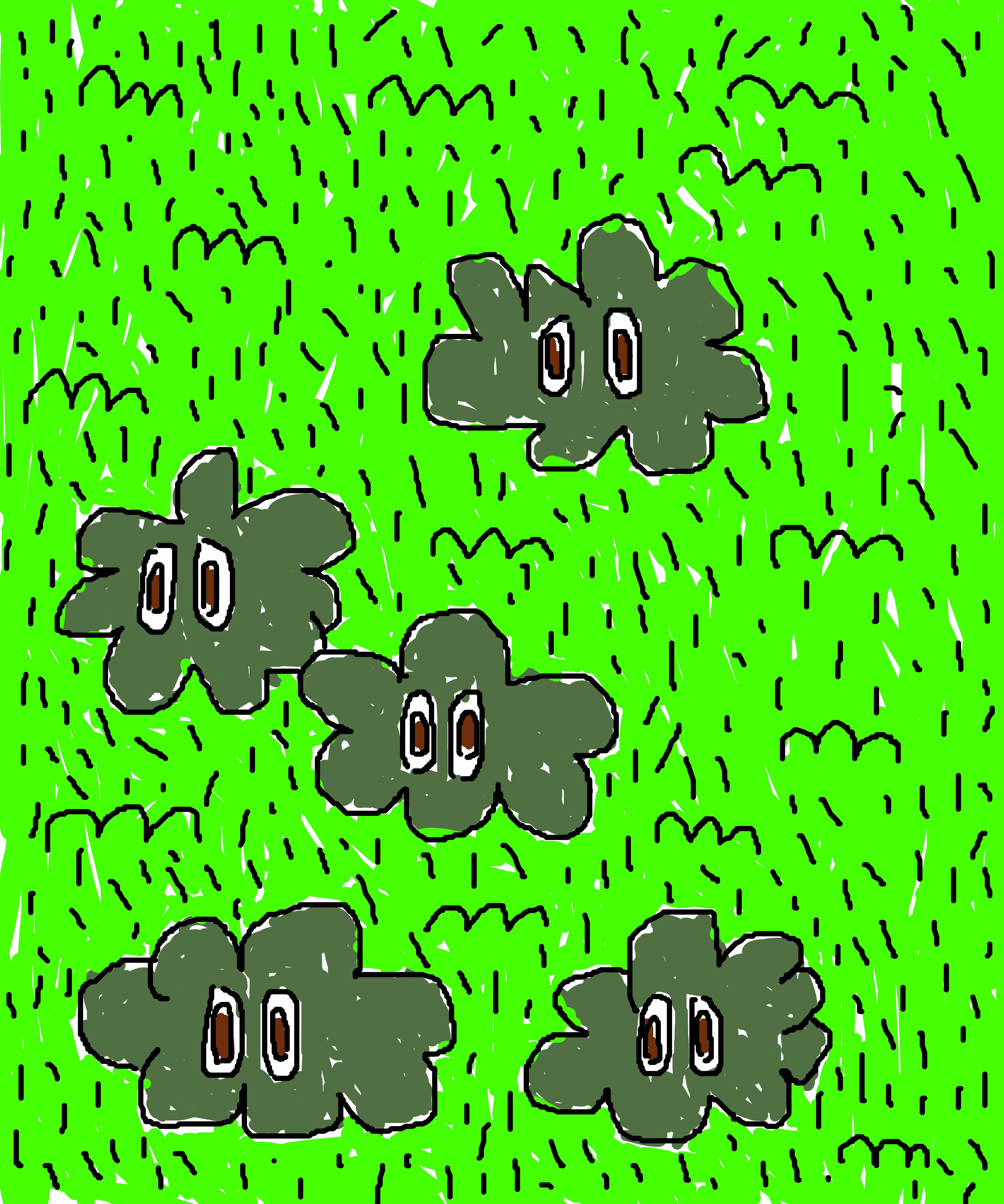 Five bushes