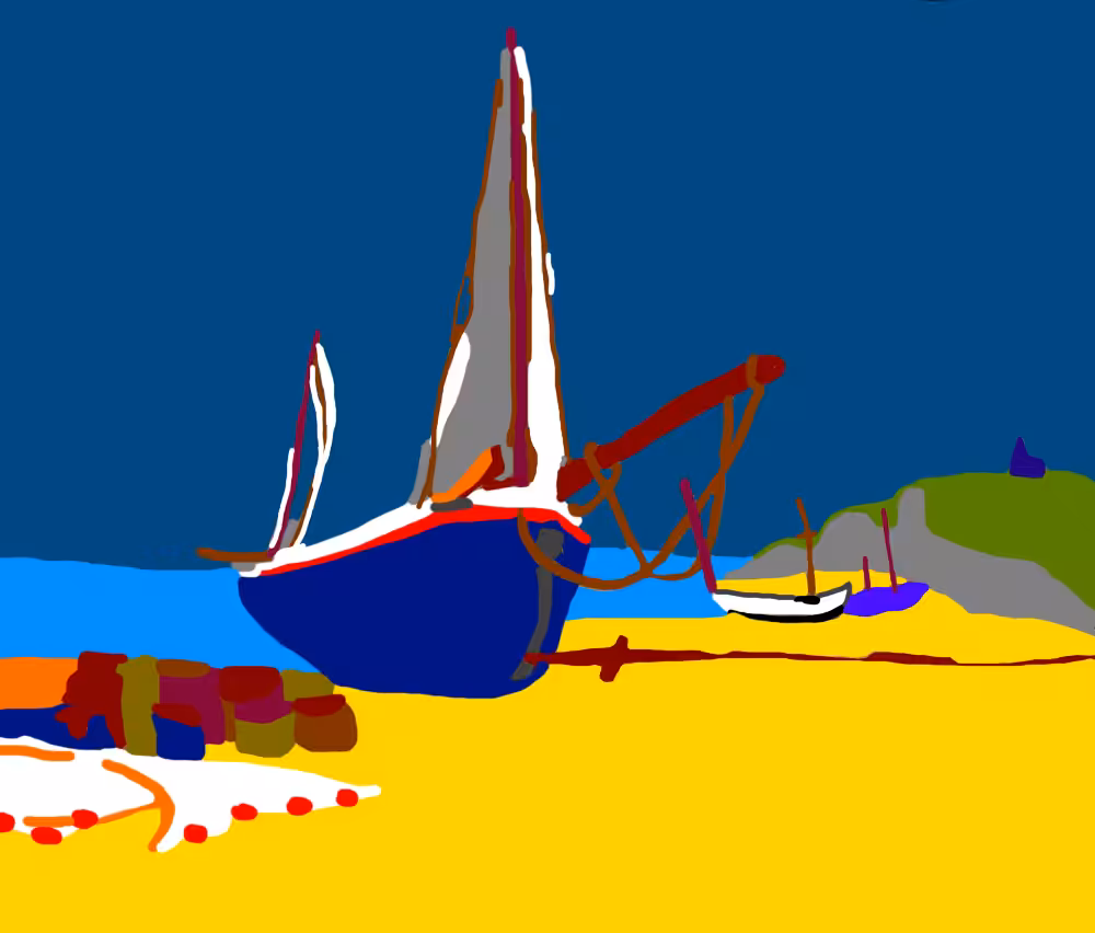 Ce bateau sur la plage