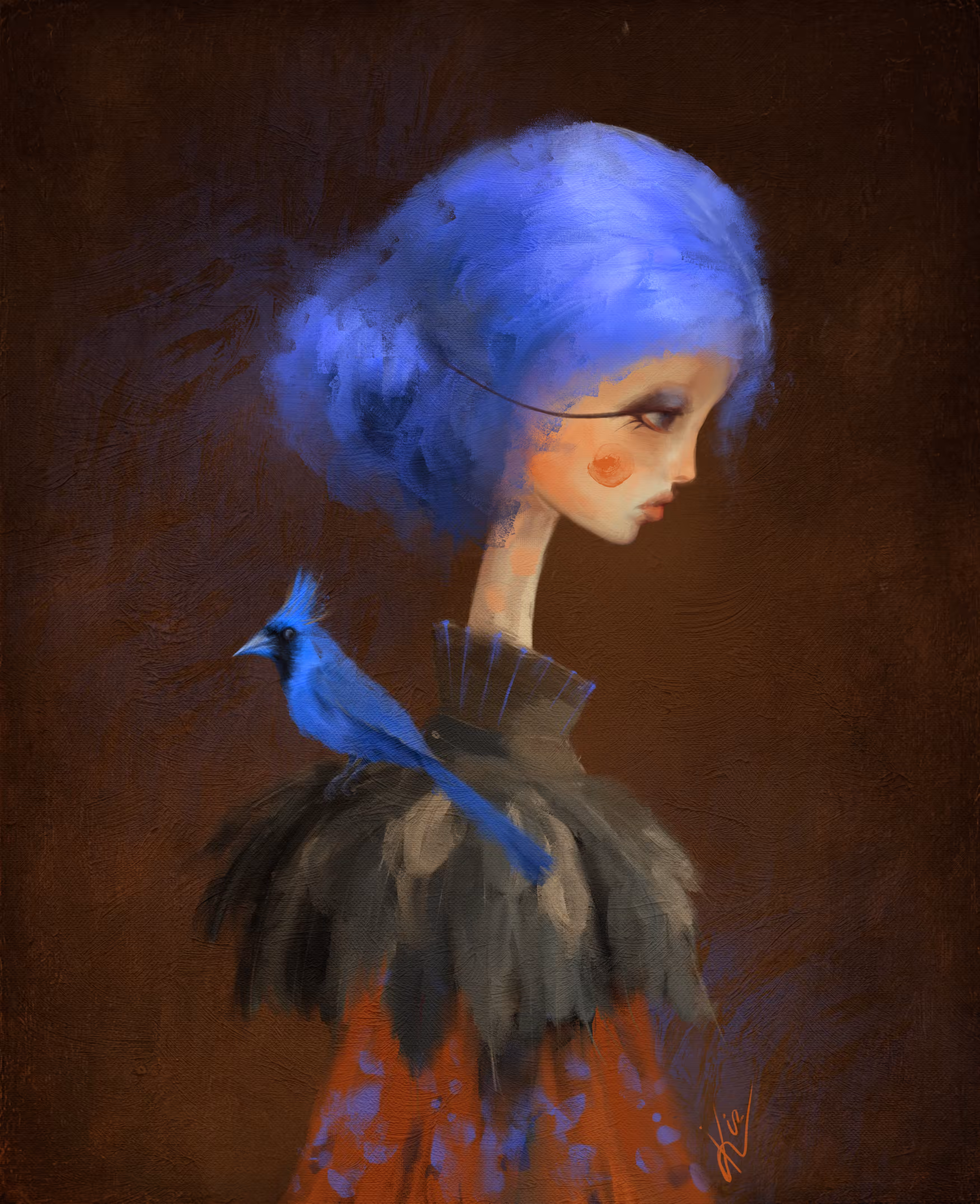Probably Her Blue Familiar 
