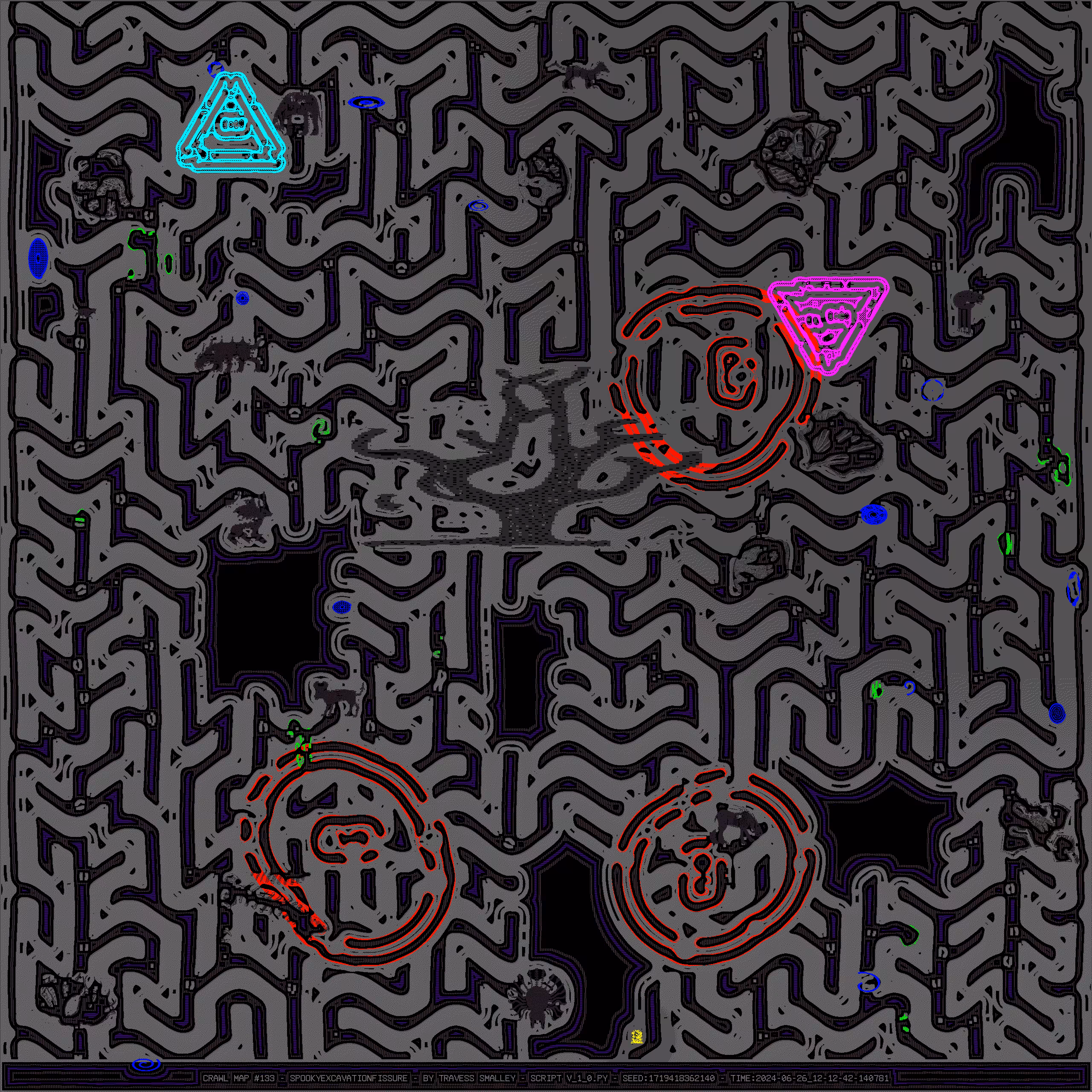 CRAWL 133_SPOOKYEXCAVATIONFISSURE_CRAWL_MAP_BY_TRAVESS_SMALLEY_SEED_1719418362140_PYTHON_V_3_12_3_SCRIPT_V_1_0_DATE_2024-06-26_12-12-42-140781.png