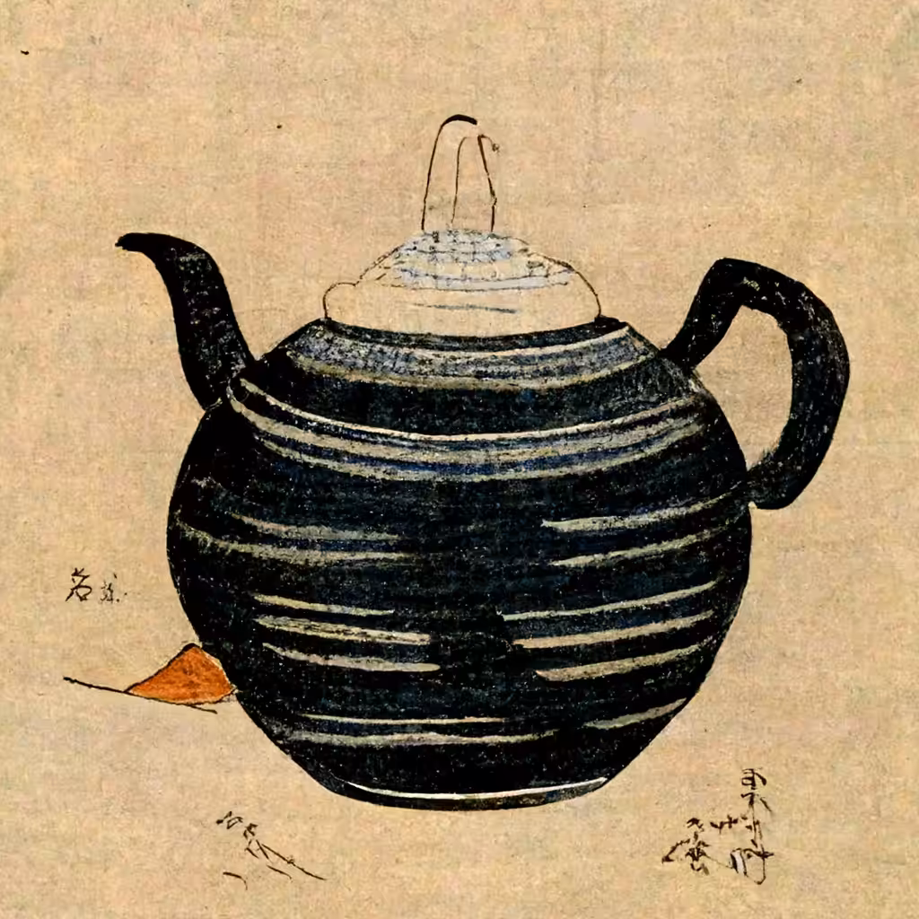 black tokoname clay ushirode kyūsu (後手急須) 