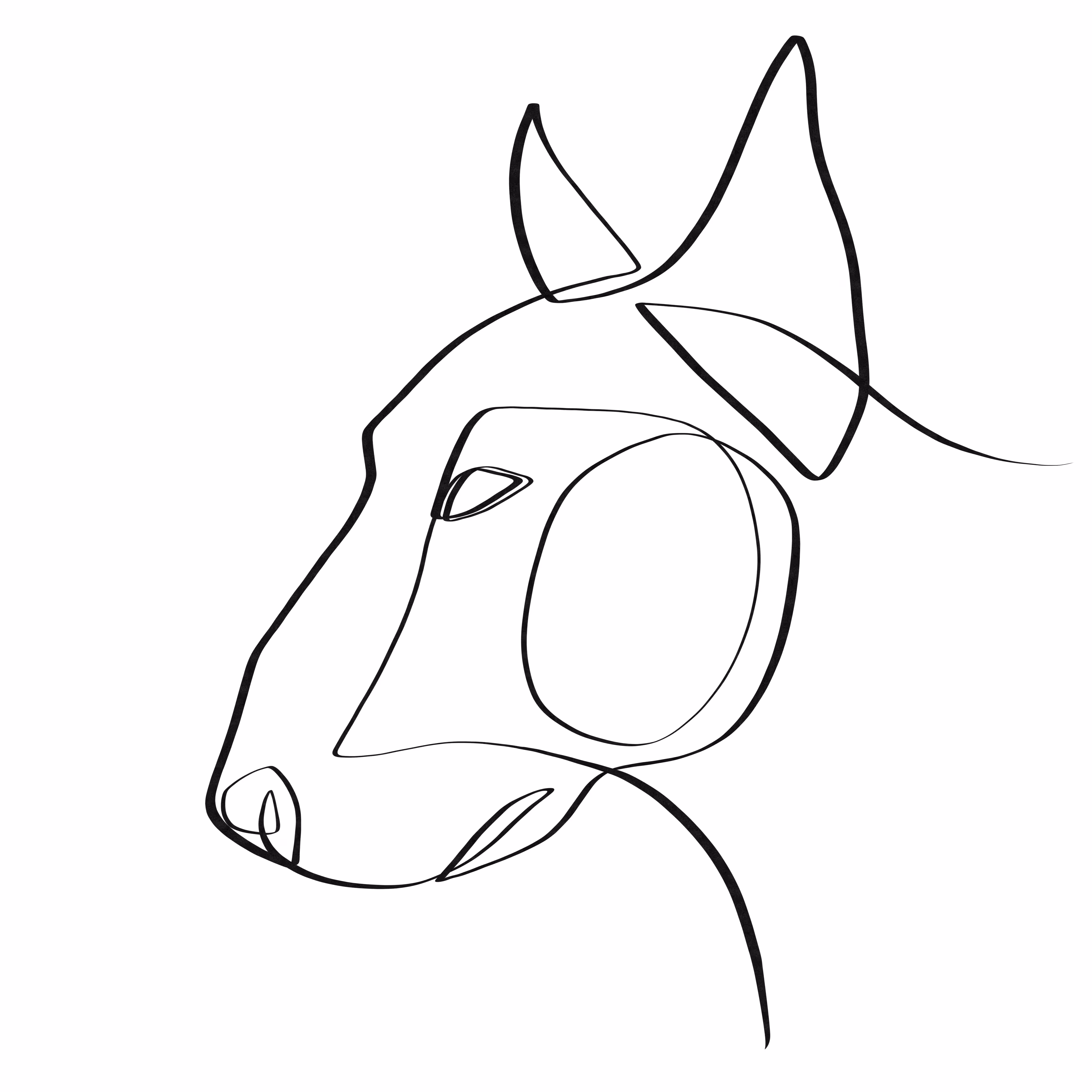 Bull terrier one line art #2