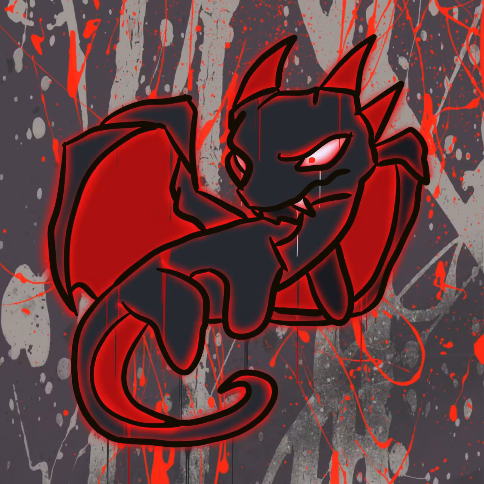 Splatter Dragon - Black