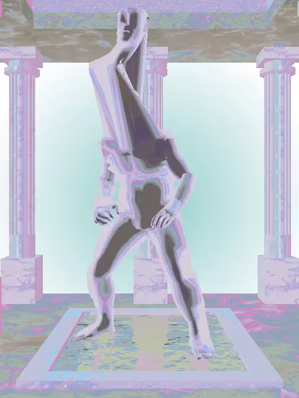 HeavenComputer: The Kicking Luminescent Chrome Man #6258