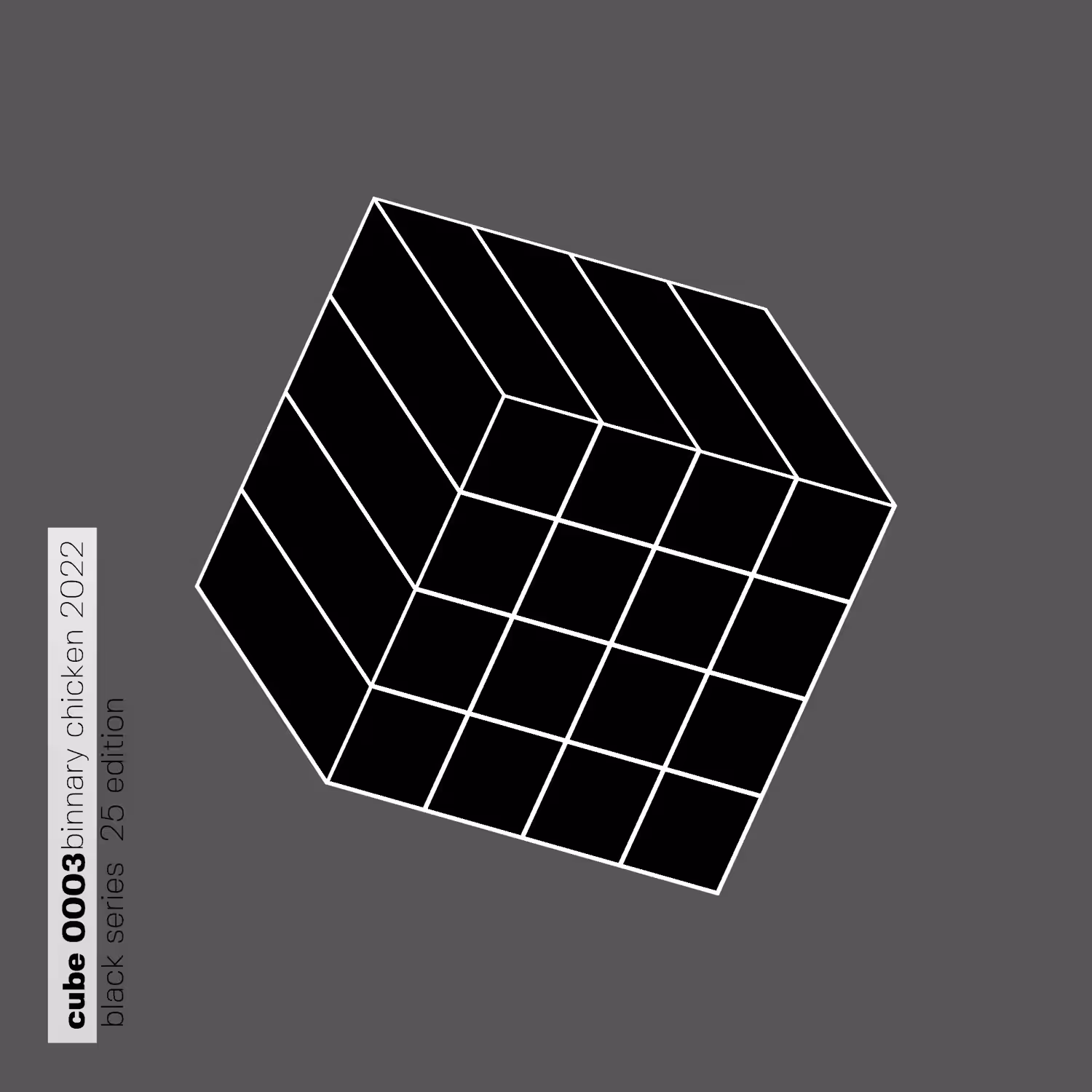 cubed #0003 BLK series