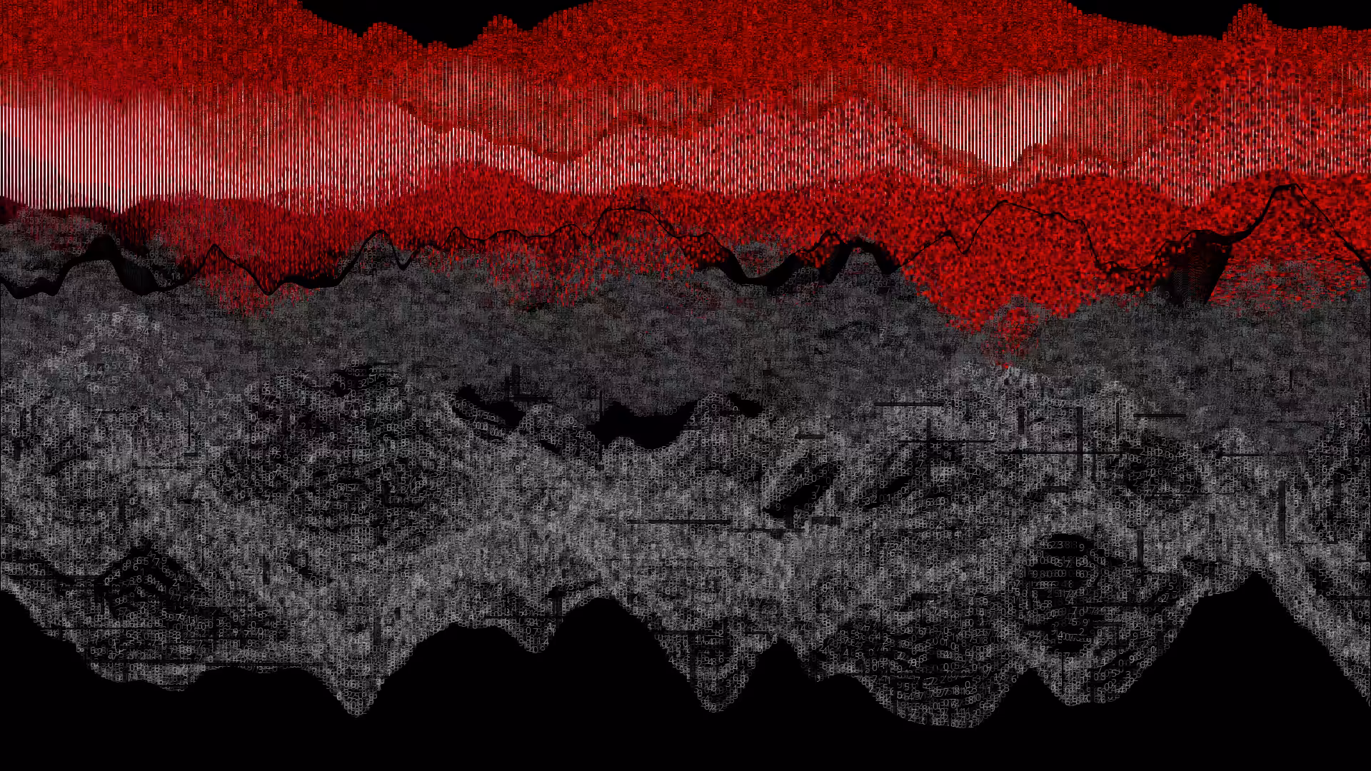 Pixel rain in a data landsacape #34