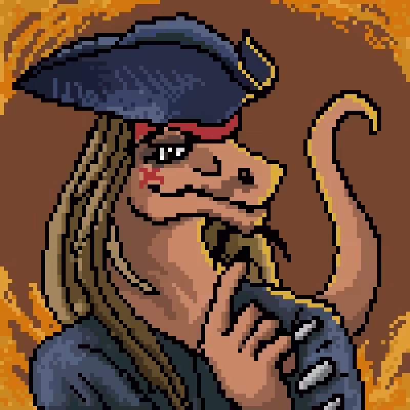 CryptoDinosaurs #85 - Jack Sparrow