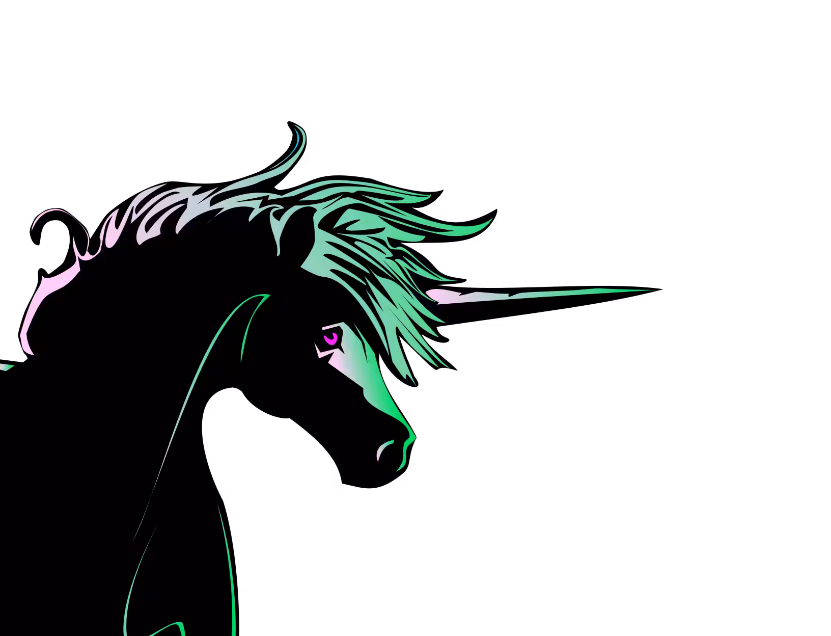 Cosmic Unicorn Pink Green PFP Avatar