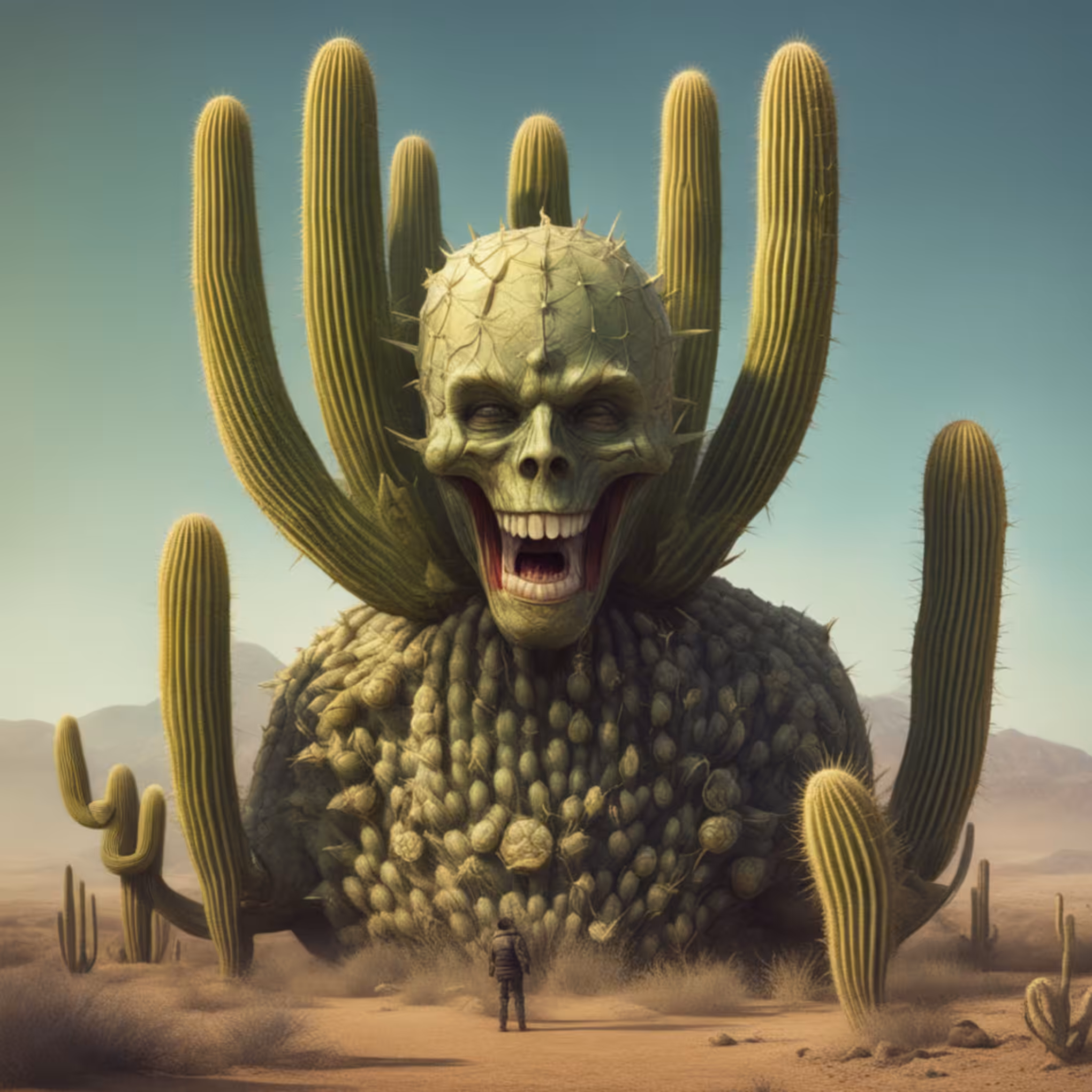 Scary Cactus Skull