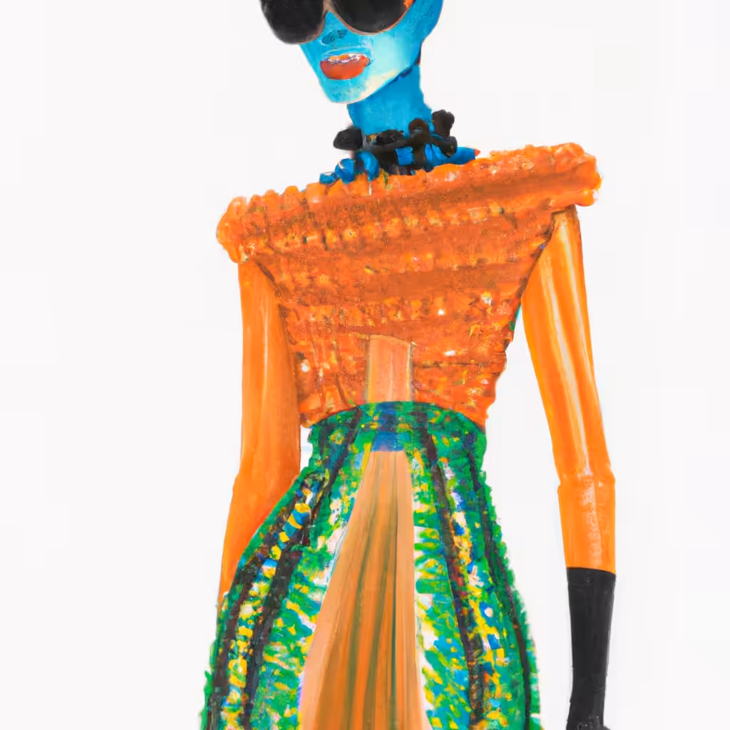 "blues silences go orange and green for an evening" )2023(
