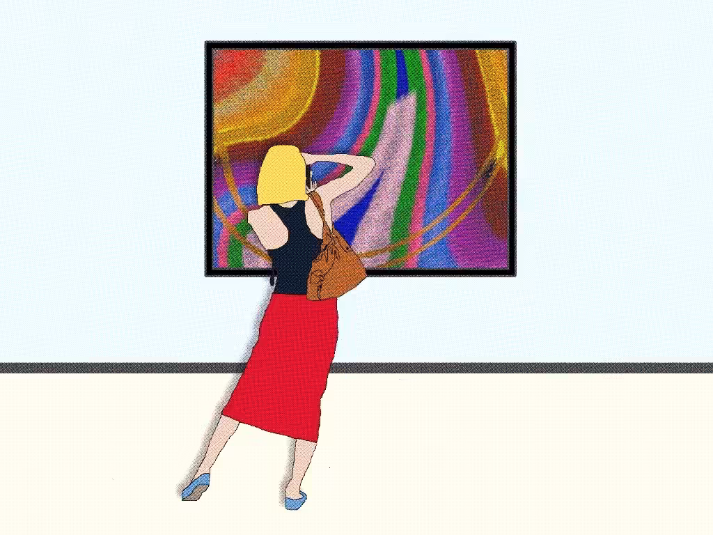 Woman in an Art Gallery