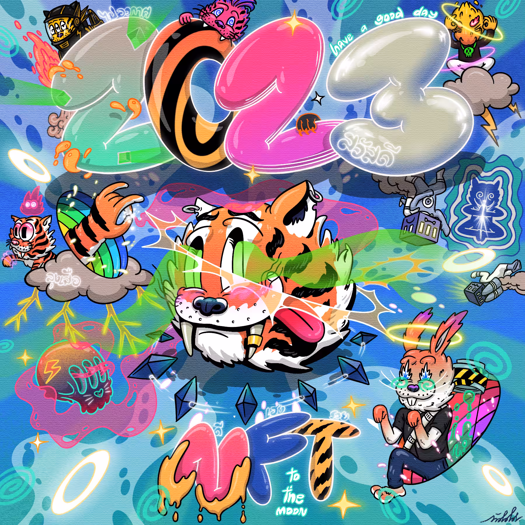 tiger head (sa-wat-dee)2023 
