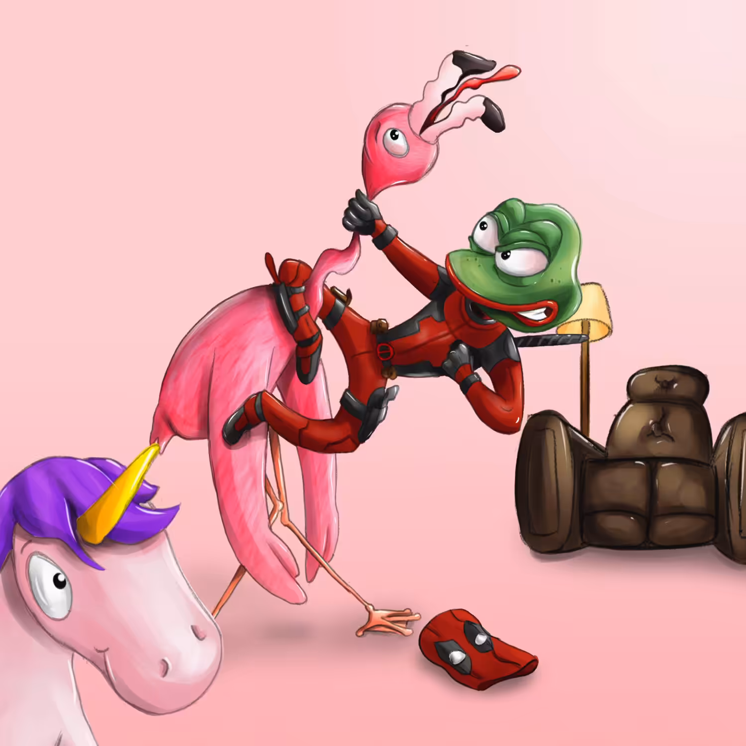 🐸 Deadpepe vs Flamingo 🦩