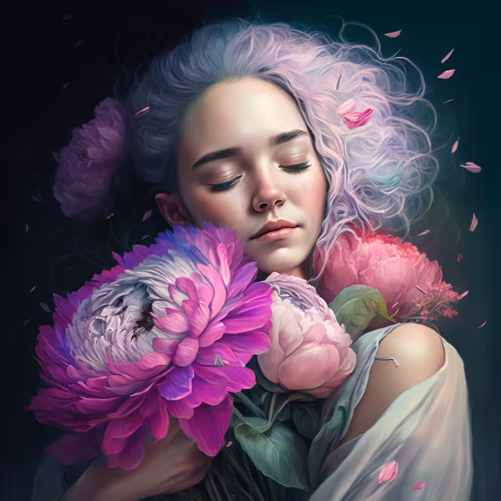 Girl in flowers