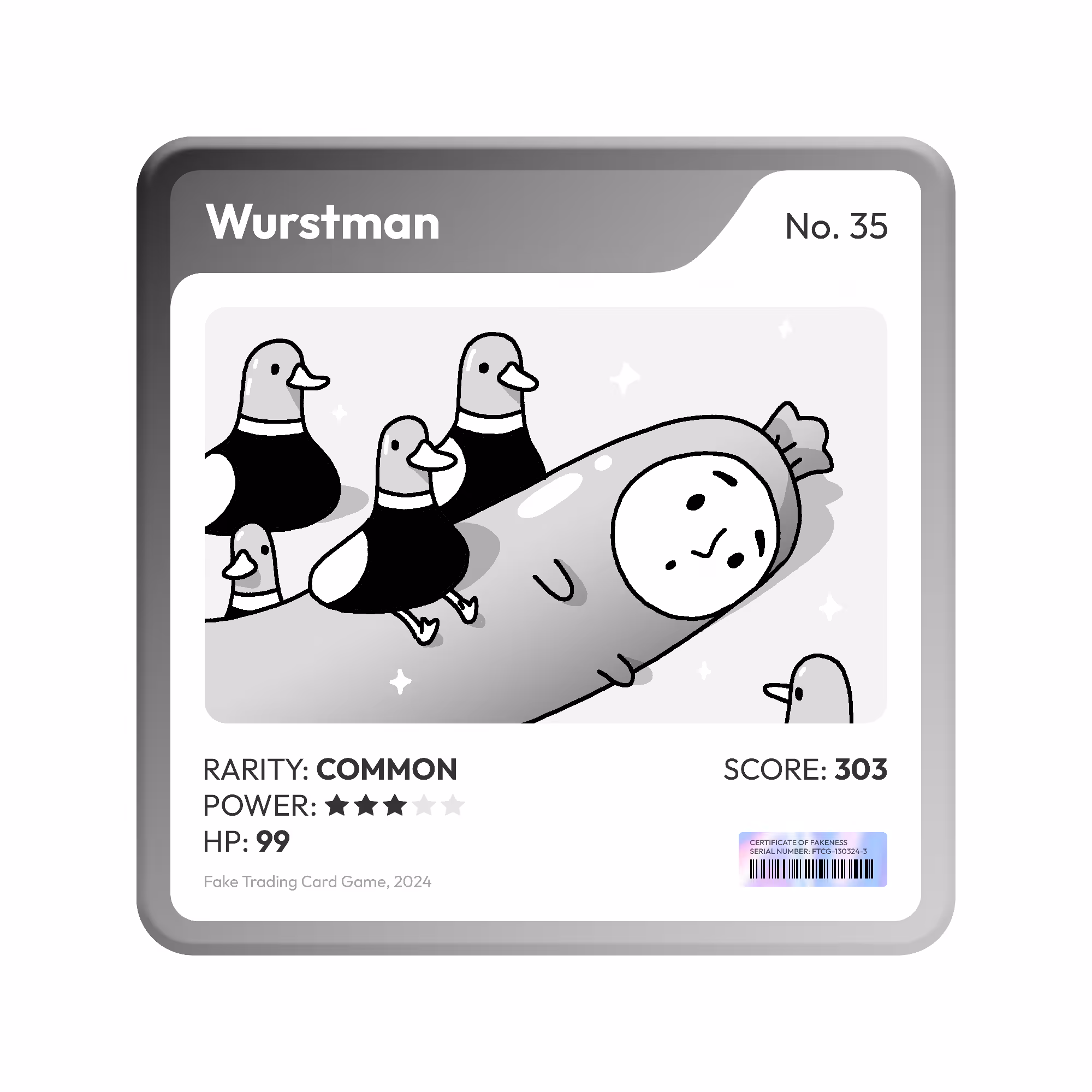 Fake Trading Card Game: Wurstman