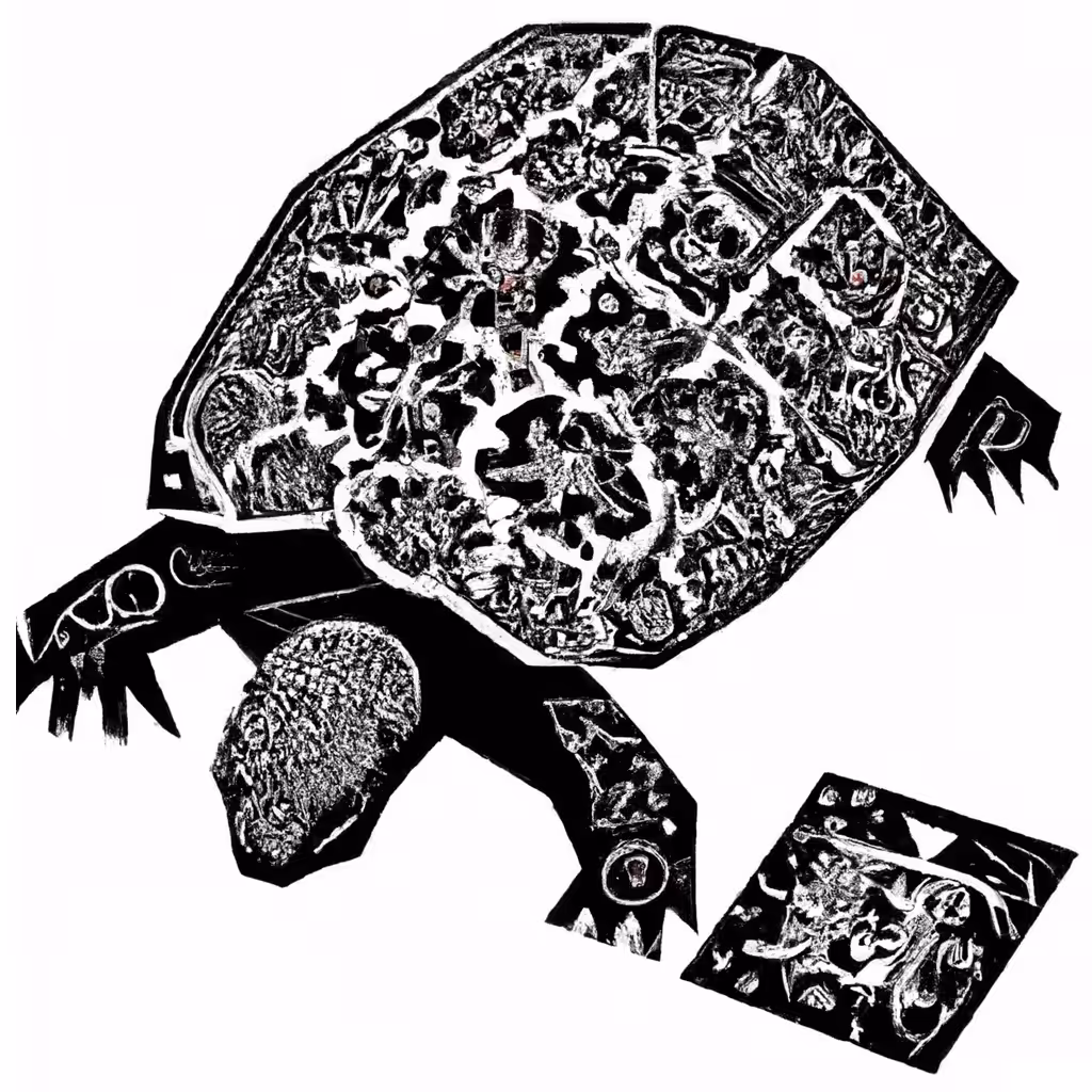 Linocut Tortoise
